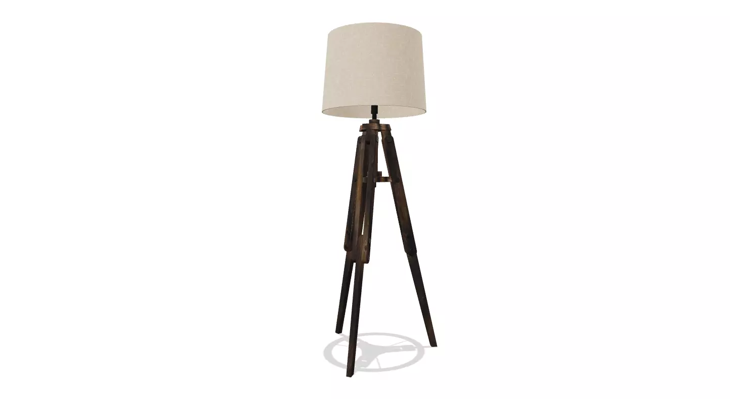 Rustic Tripod Floor Lamp - Light - LAMPARAS Low-poly 3D model_0