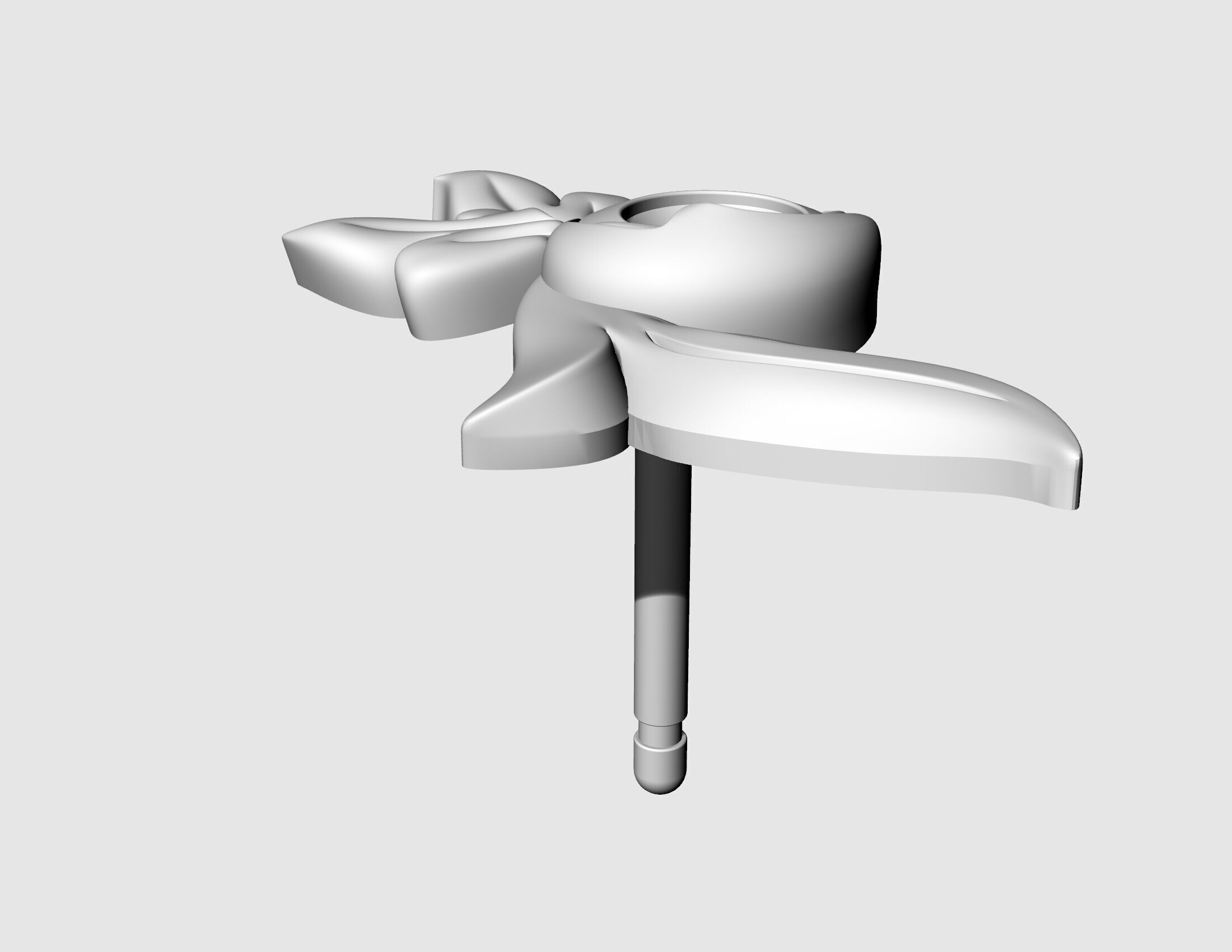 Gemstone earrings 3D print model_9