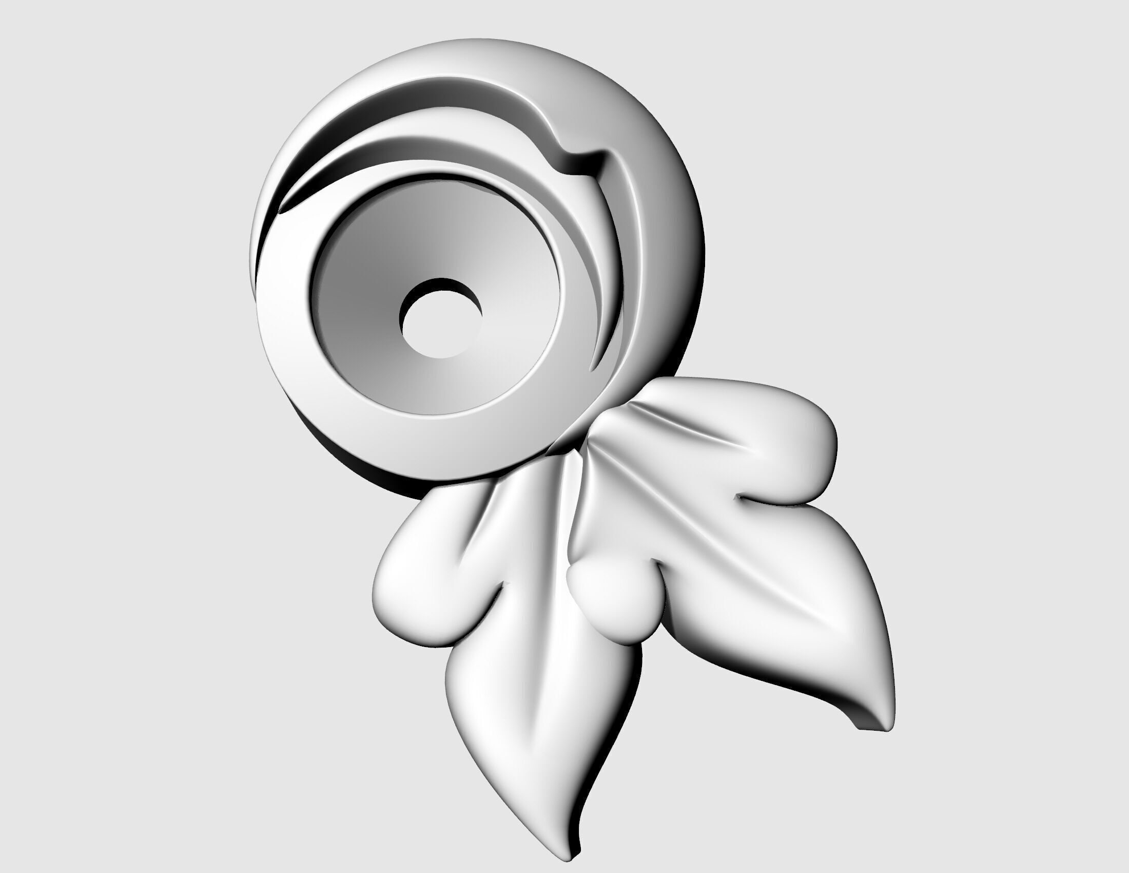 Gemstone earrings 3D print model_15