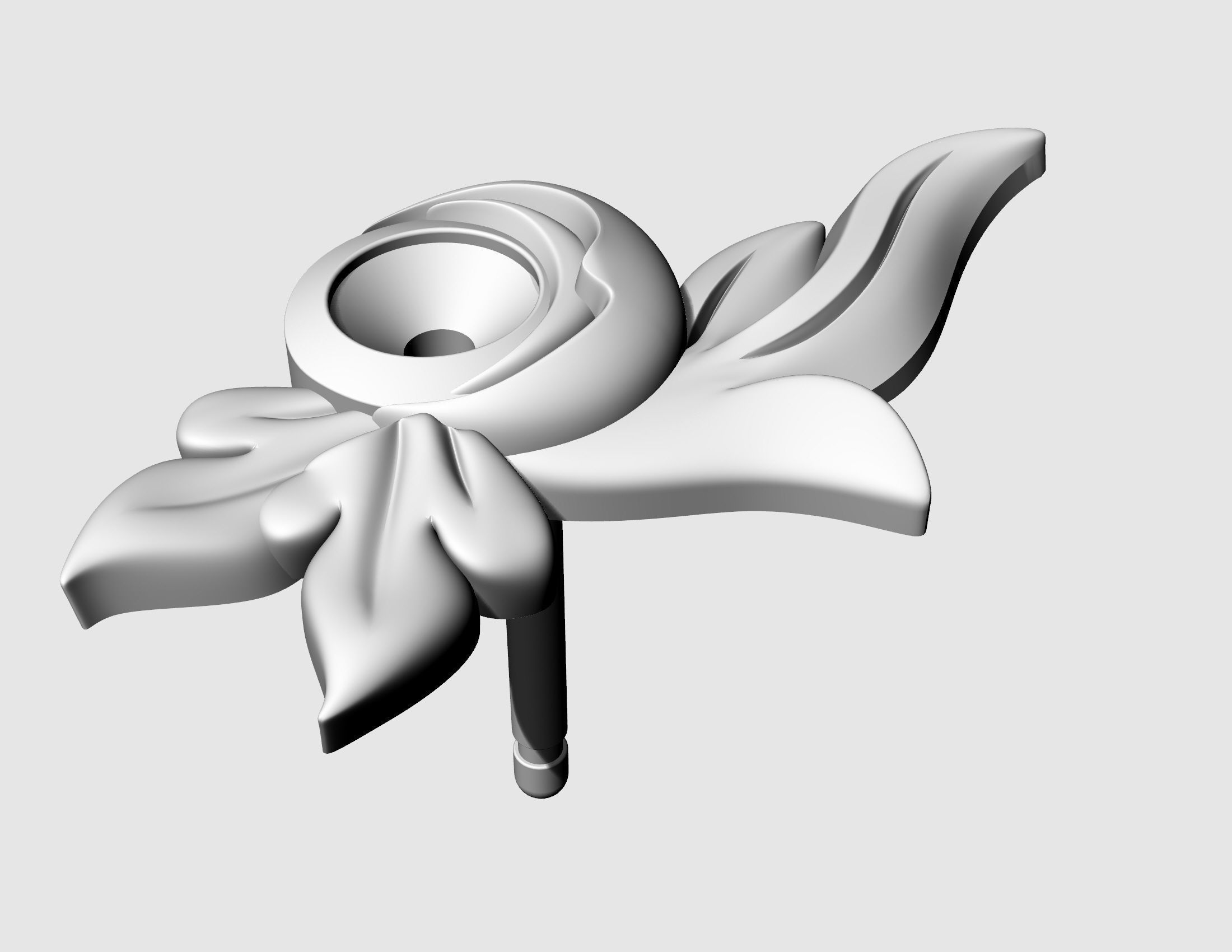 Gemstone earrings 3D print model_10