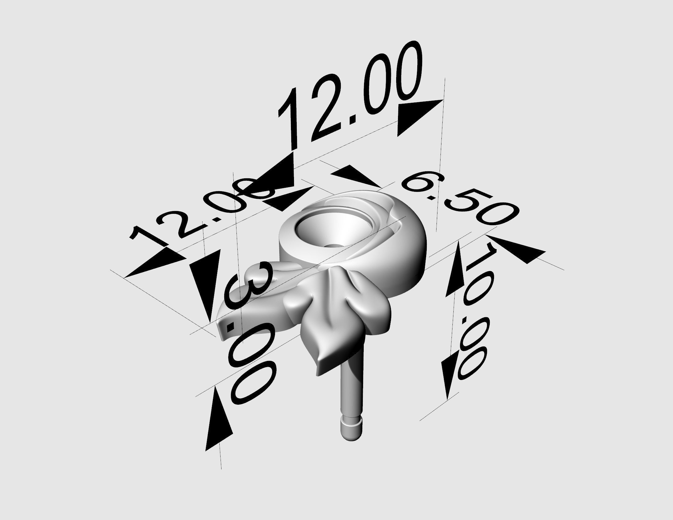 Gemstone earrings 3D print model_21