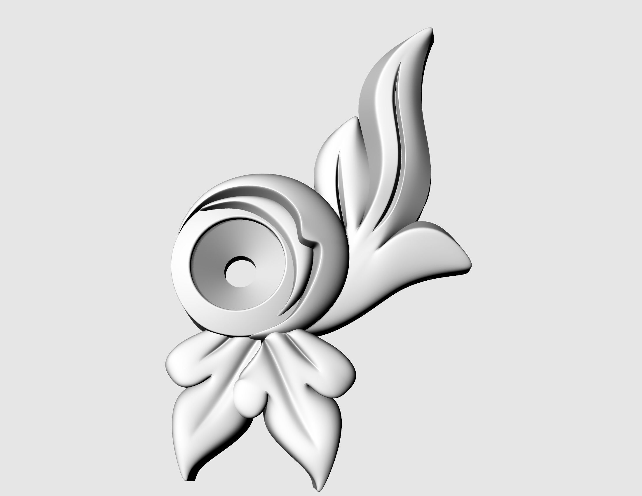 Gemstone earrings 3D print model_8