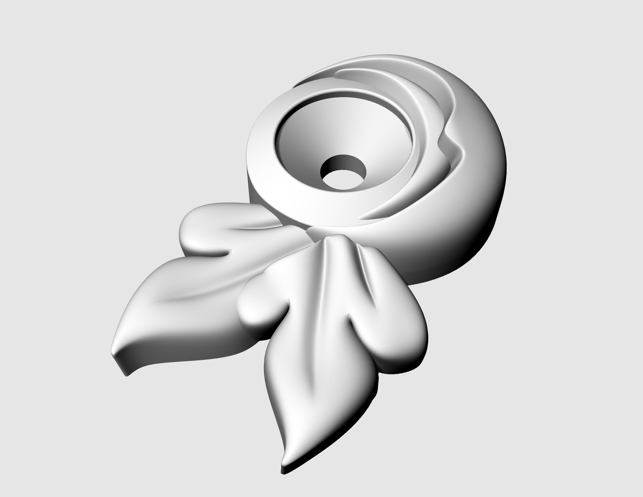 Gemstone earrings 3D print model_16