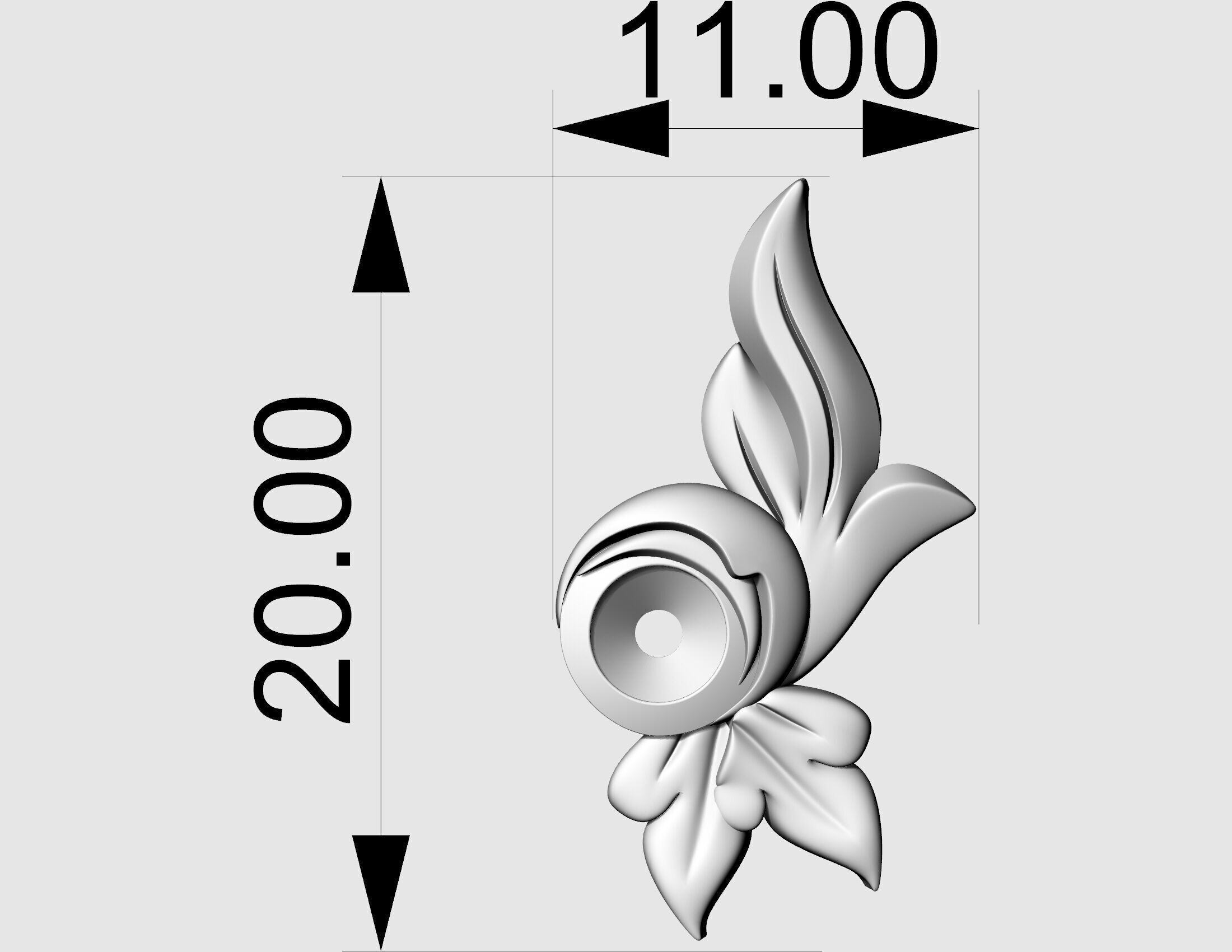 Gemstone earrings 3D print model_12