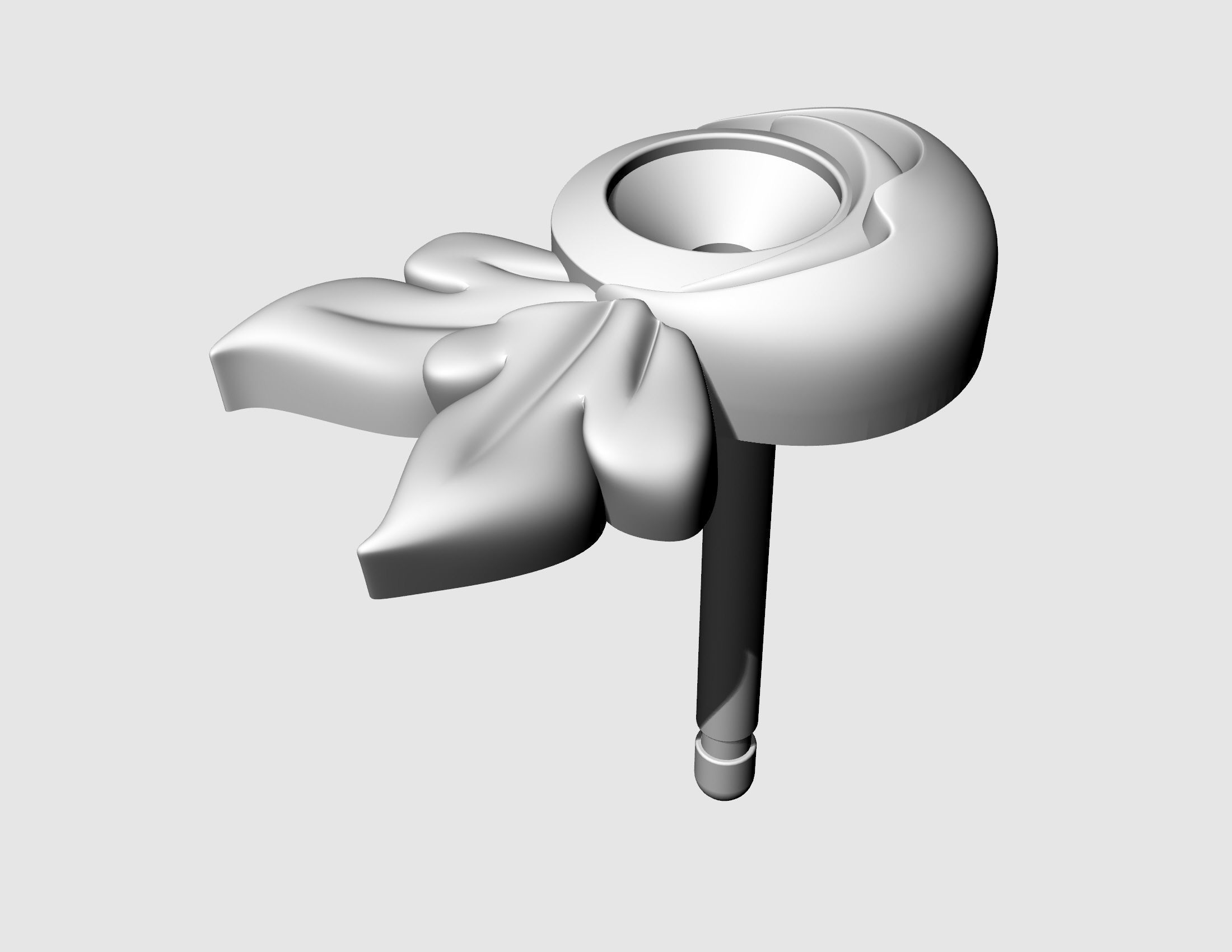 Gemstone earrings 3D print model_17