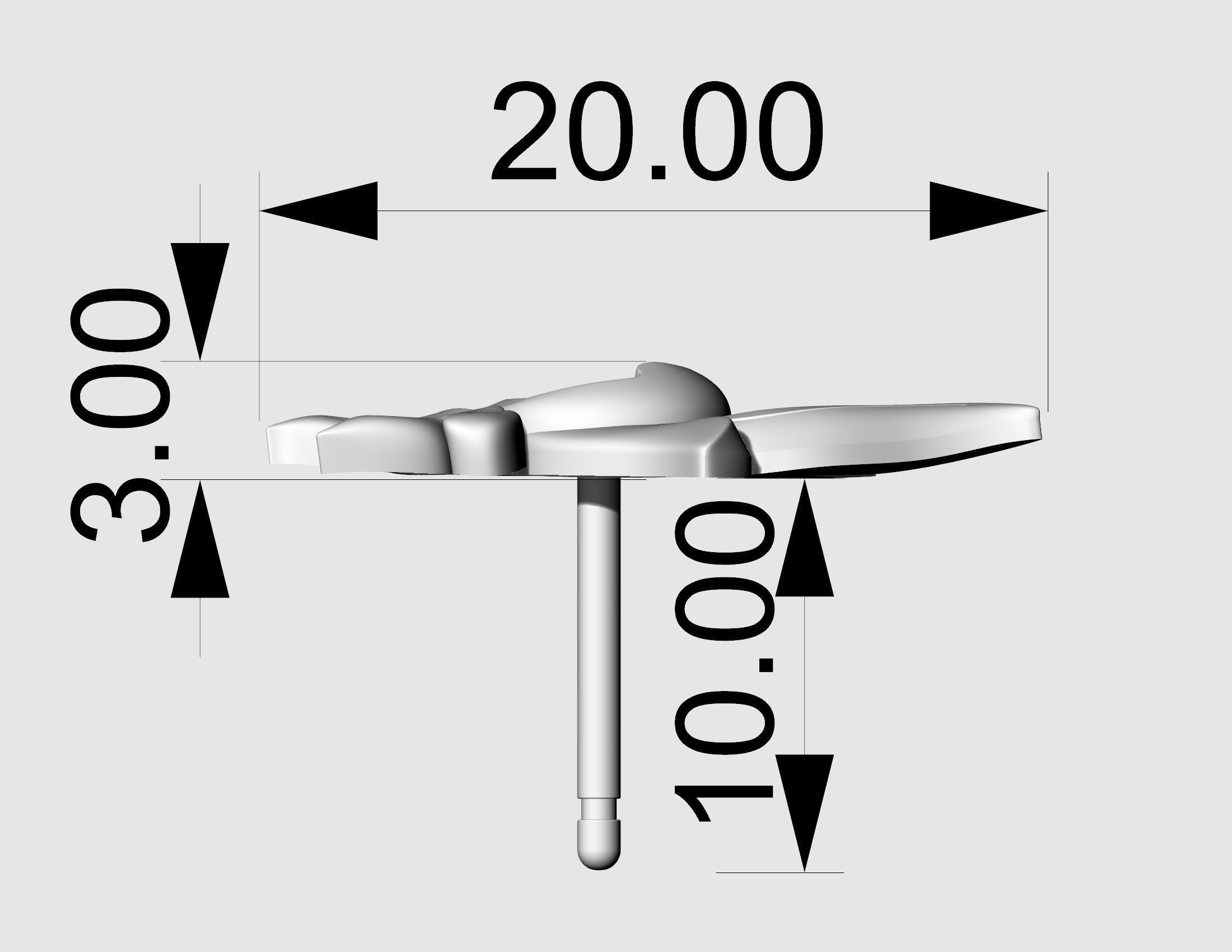 Gemstone earrings 3D print model_13