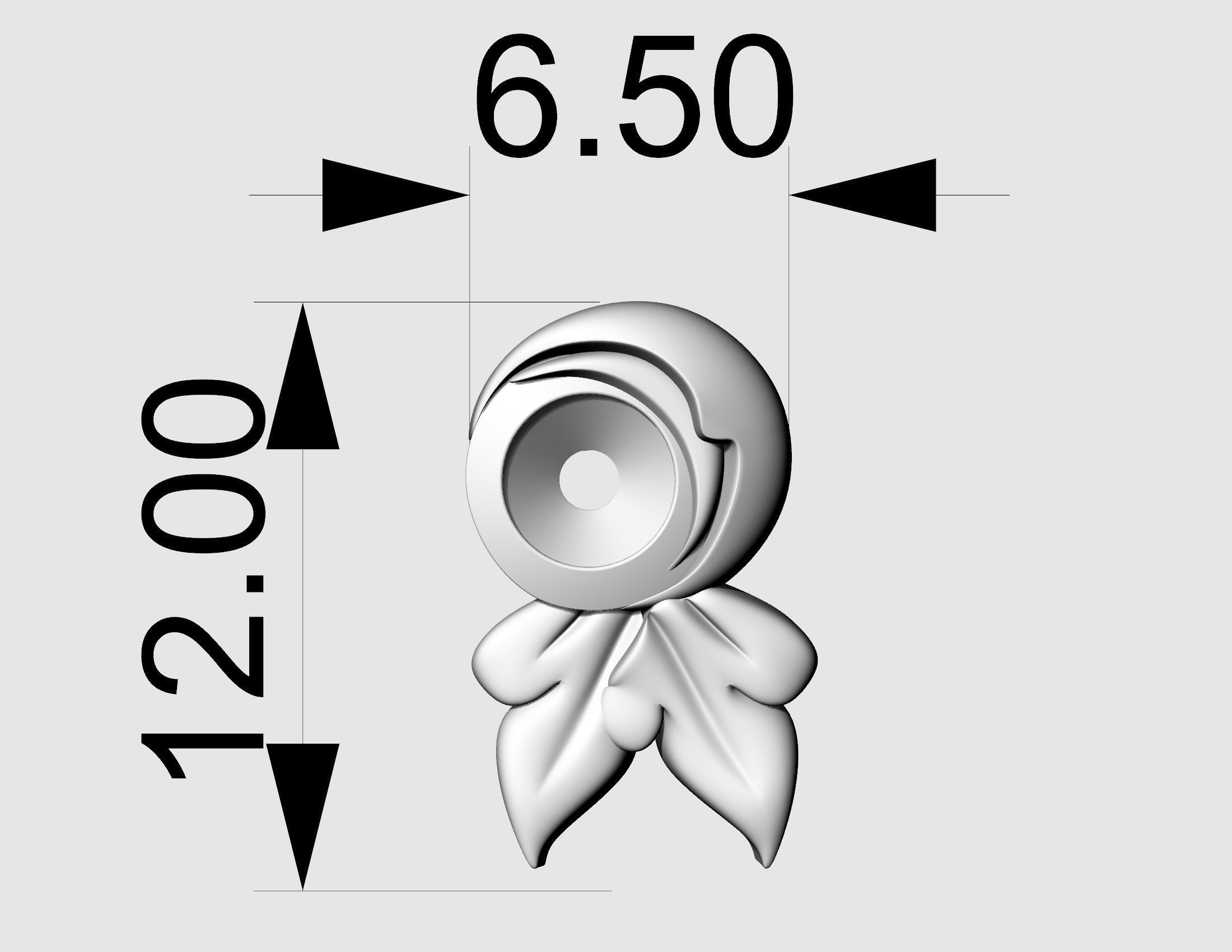 Gemstone earrings 3D print model_19