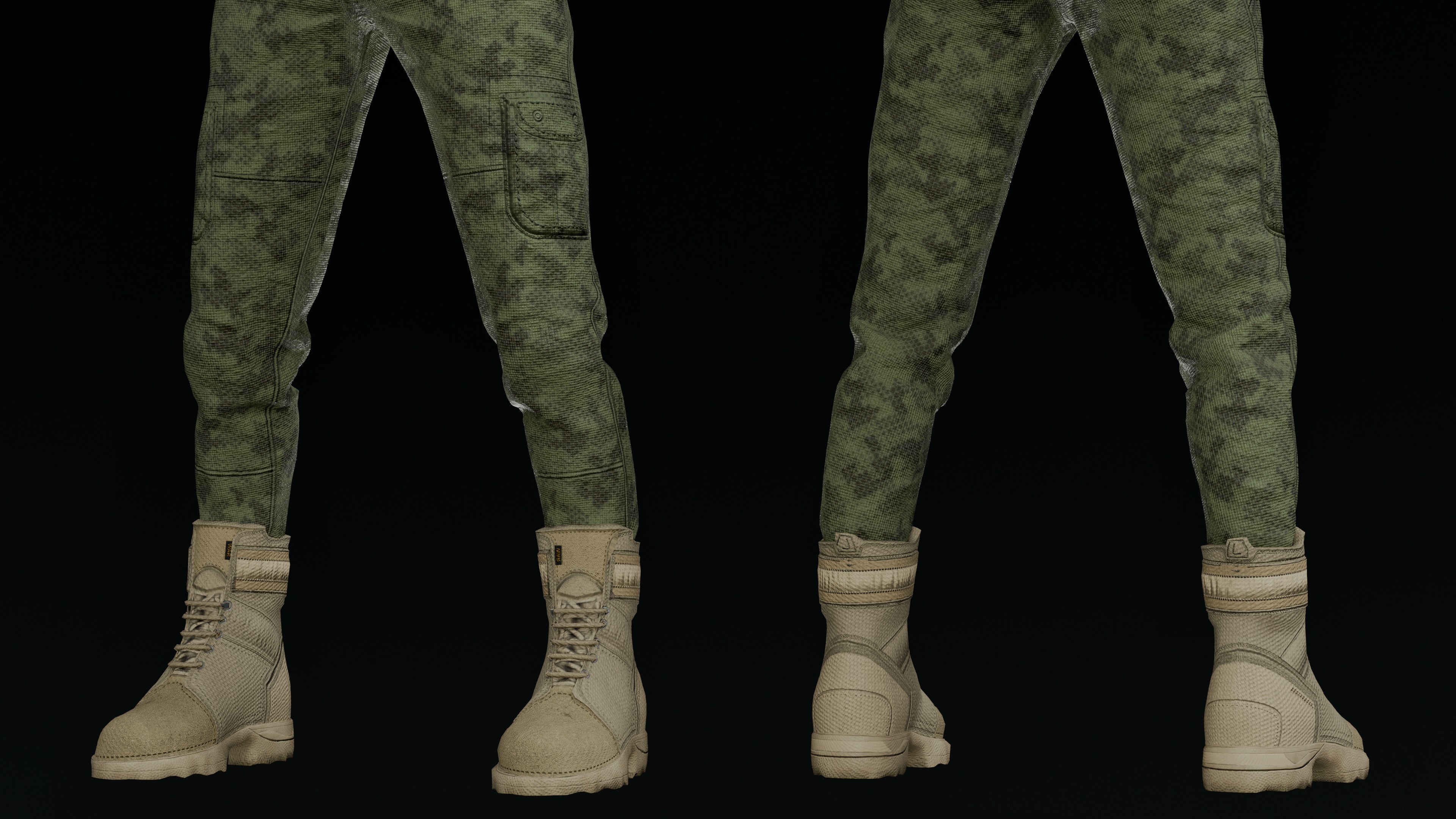 military soldier Low-poly 3D model_7