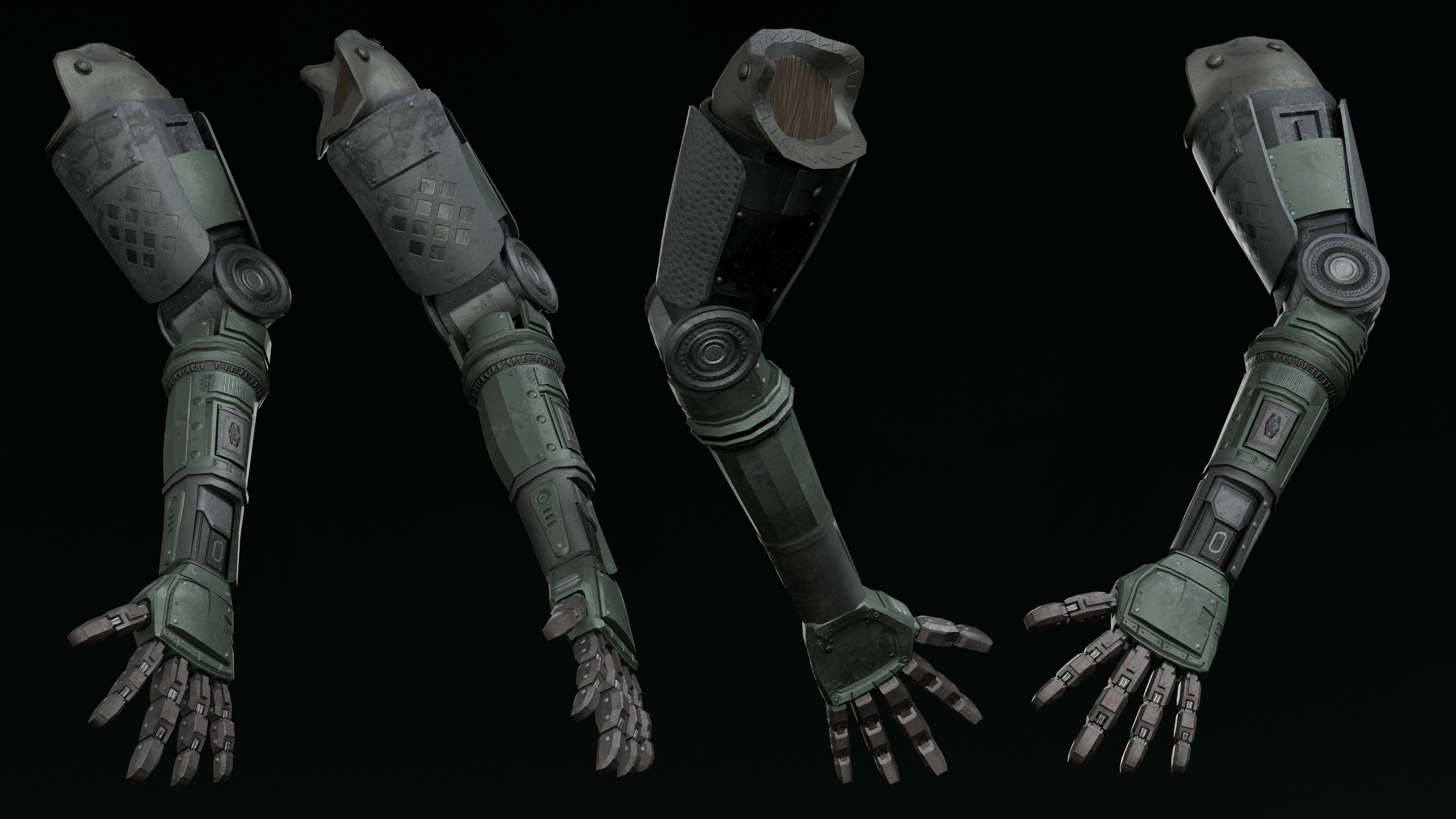 military soldier Low-poly 3D model_6