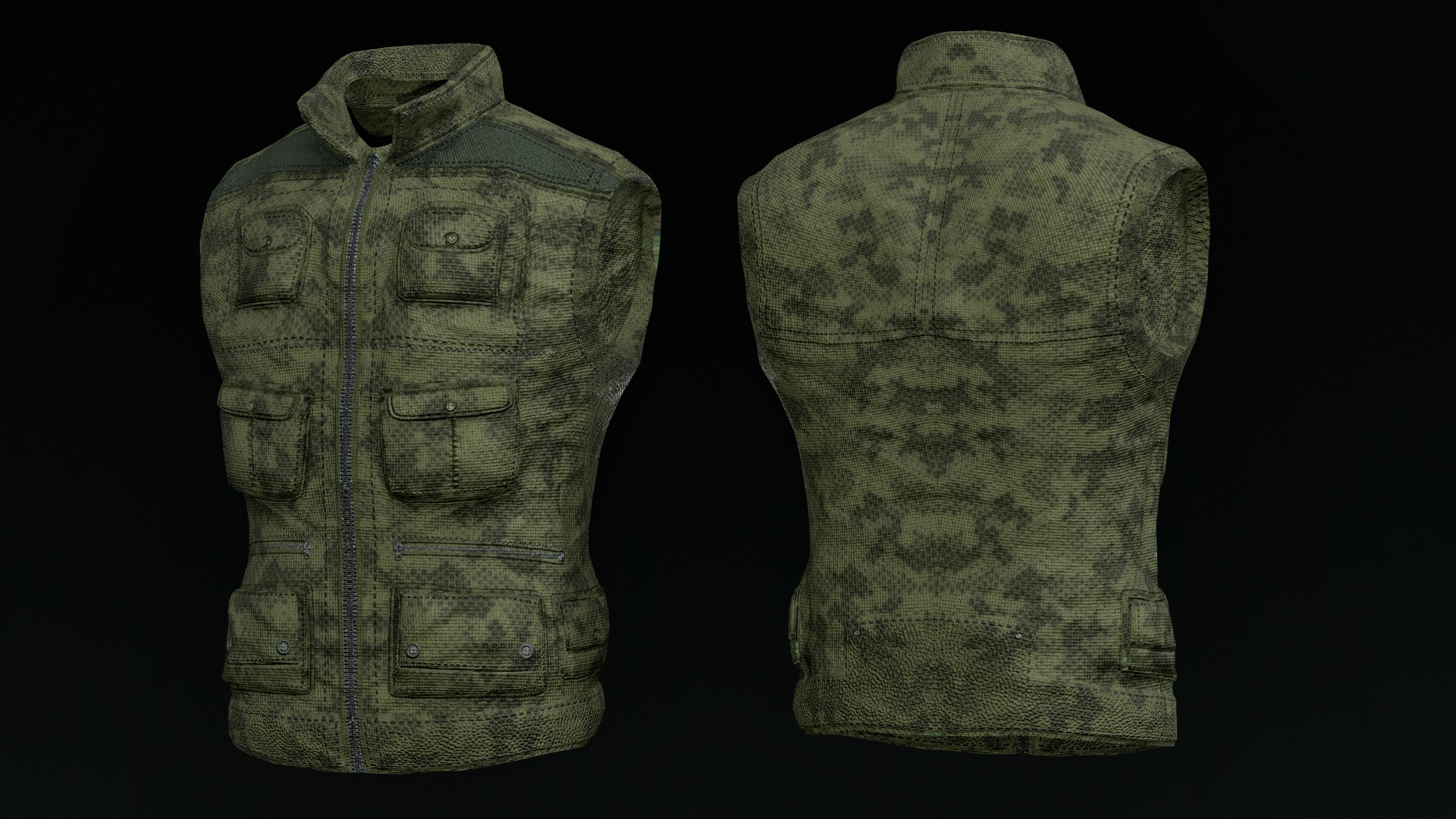 military soldier Low-poly 3D model_5