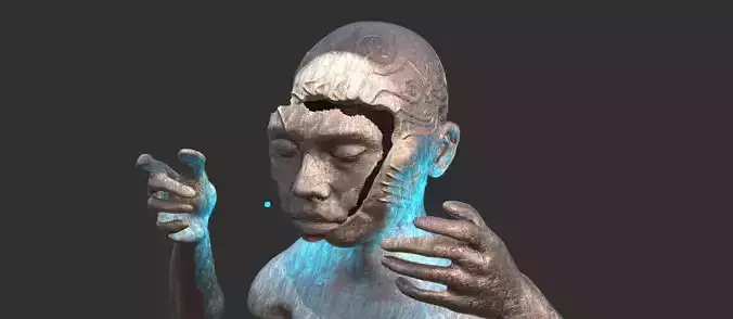 Garden Face sculpture 2