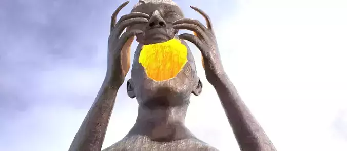 Garden Face sculpture 4 