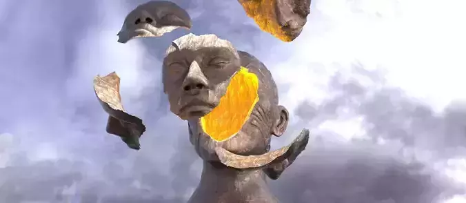 Garden Face sculpture 5