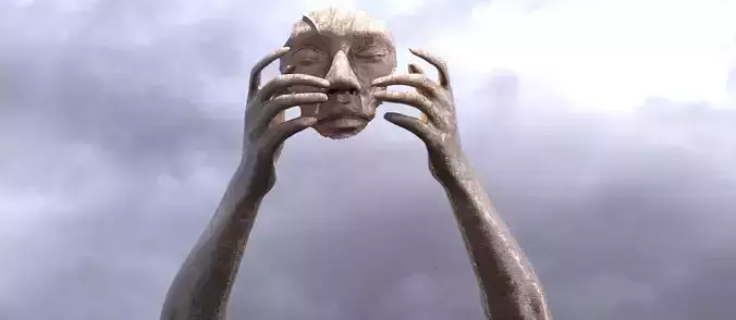 Garden Face sculpture 6