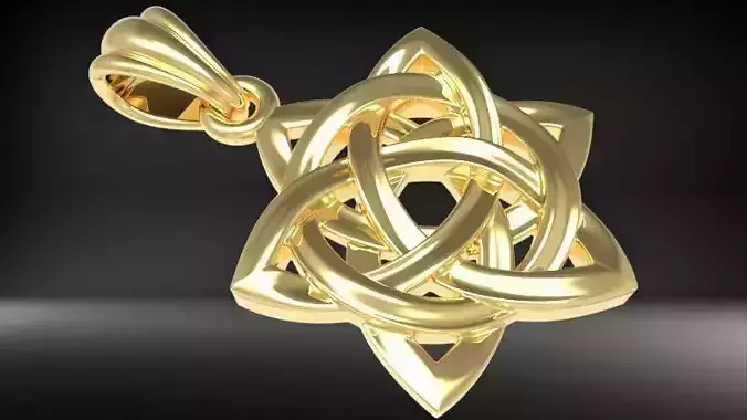  flower knot double Trinity Pendant