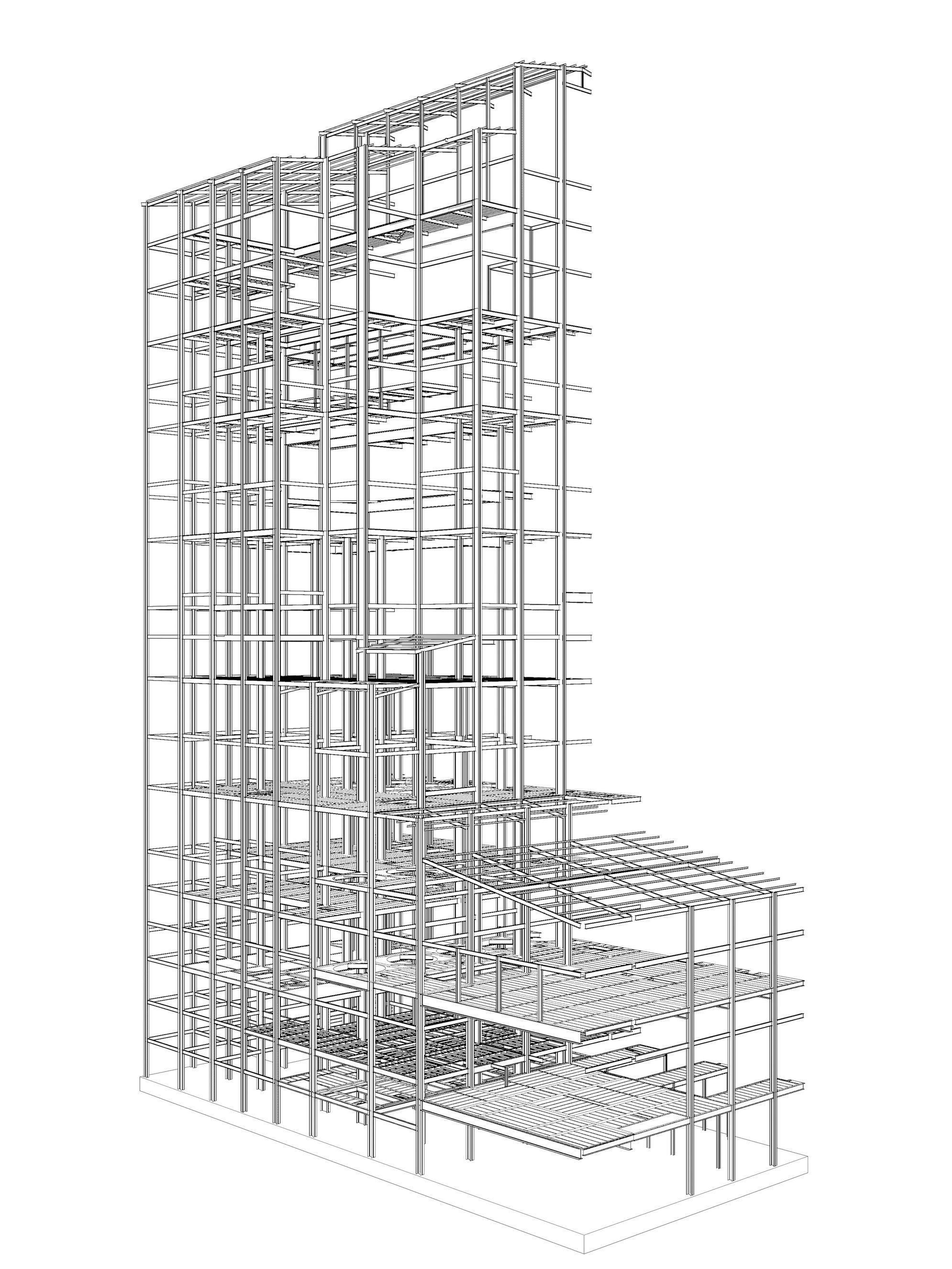 Factory tower structure in section cut 25i04 3D model_14