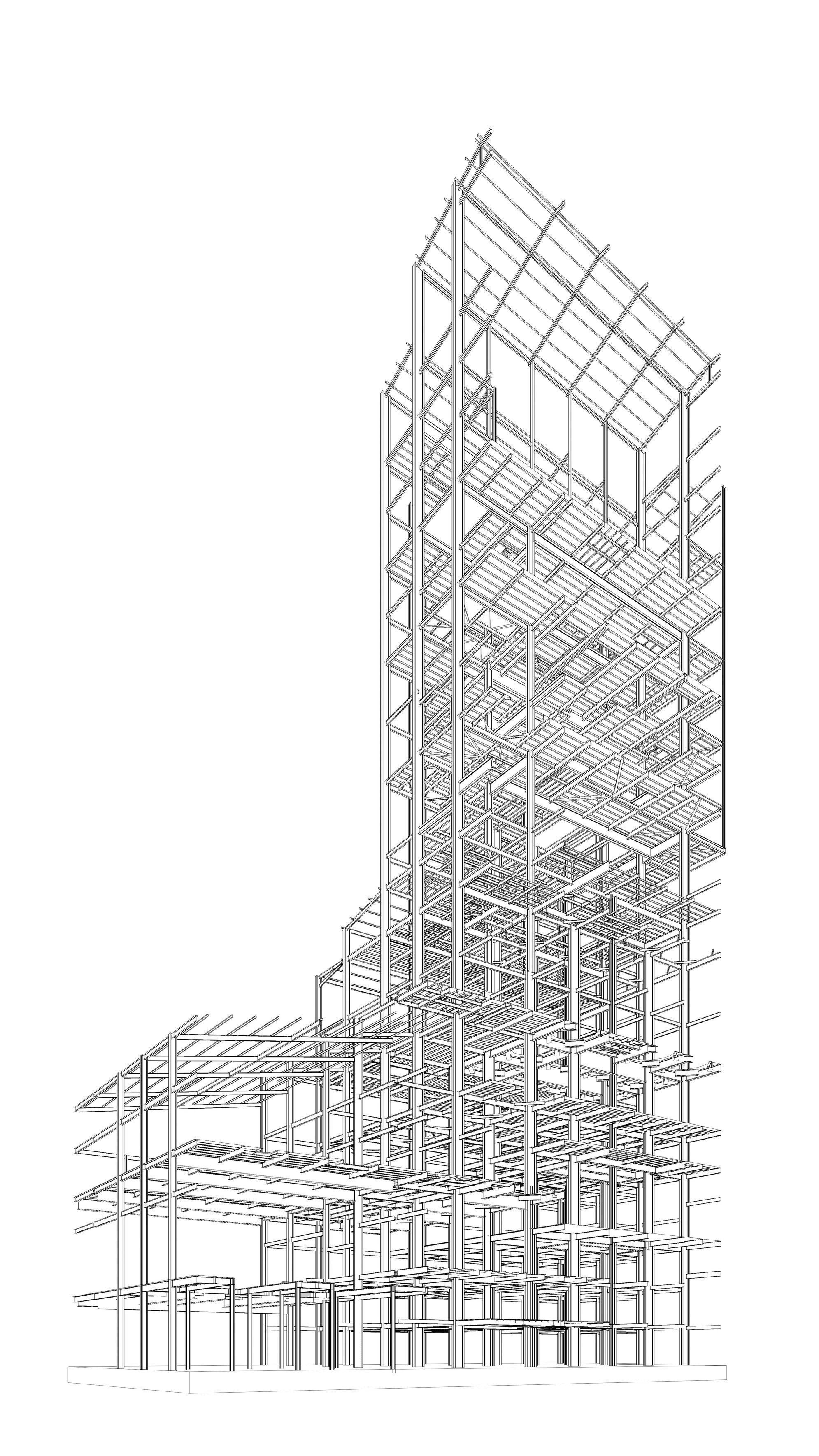 Factory tower structure in section cut 25i04 3D model_15