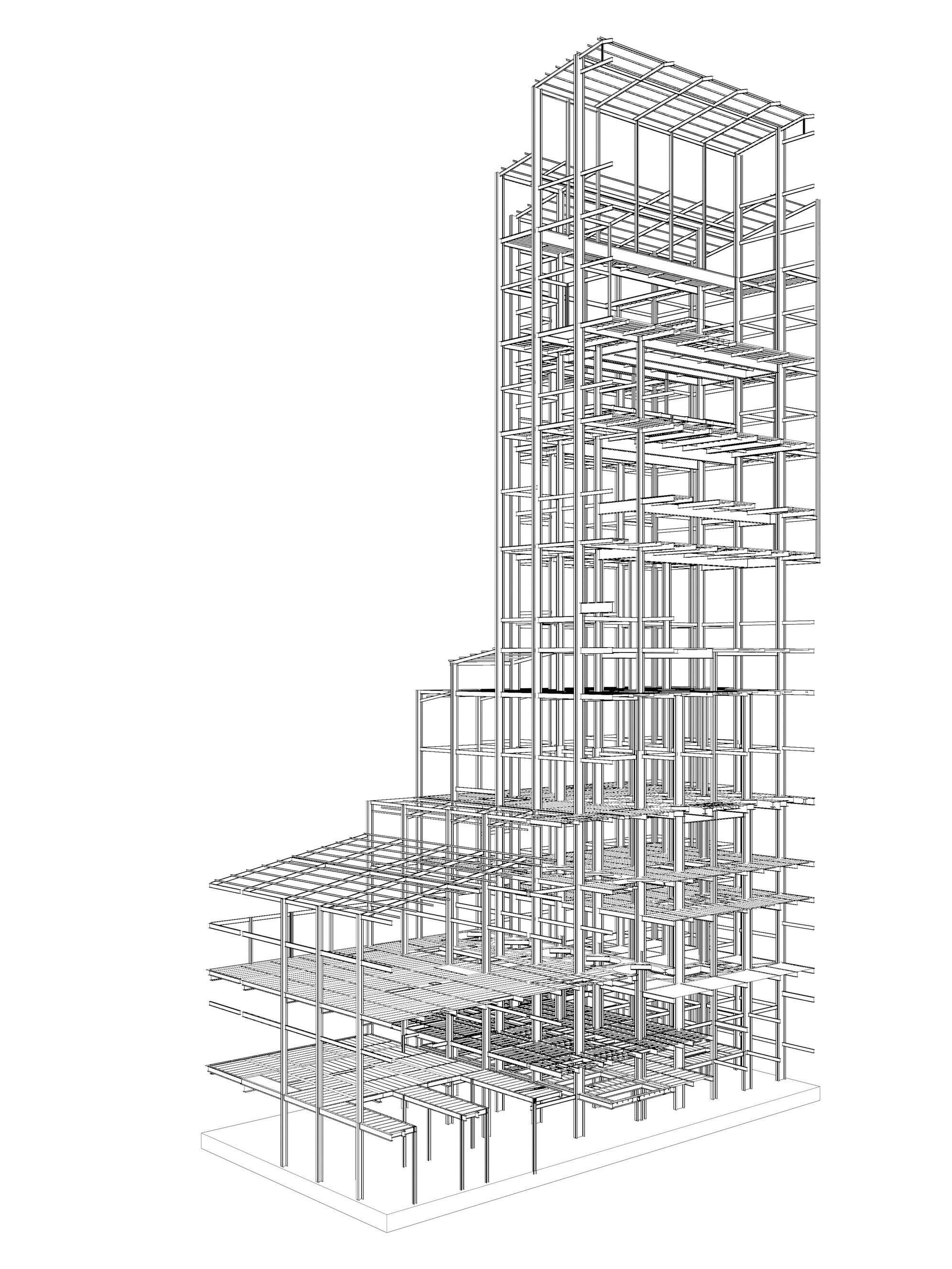 Factory tower structure in section cut 25i04 3D model_12