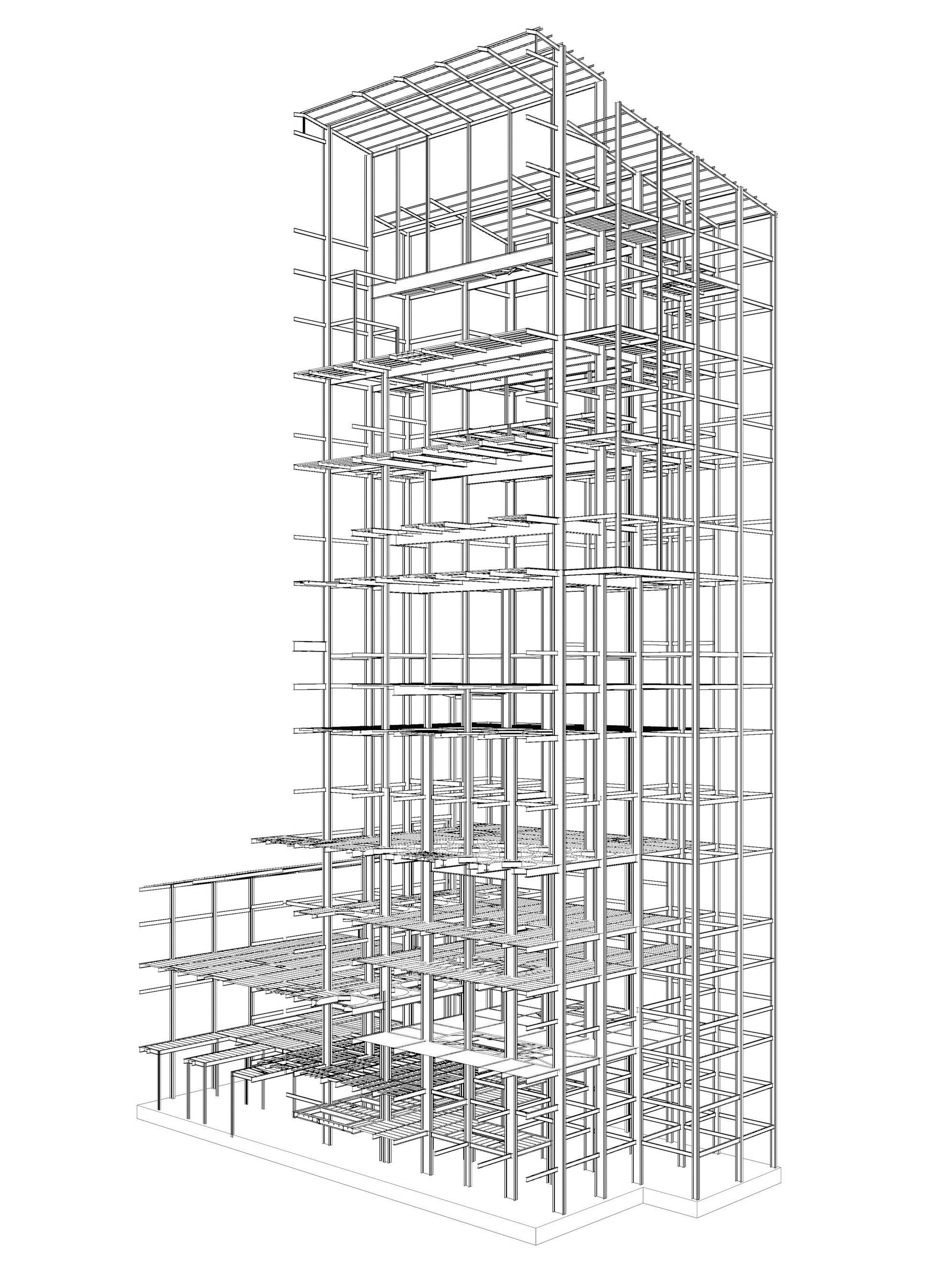 Factory tower structure in section cut 25i04 3D model_13