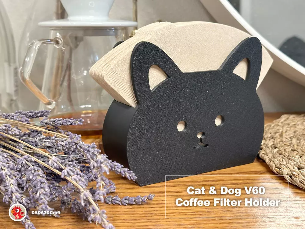 Cat Hario V60 Coffee Filter Holder 3D print model