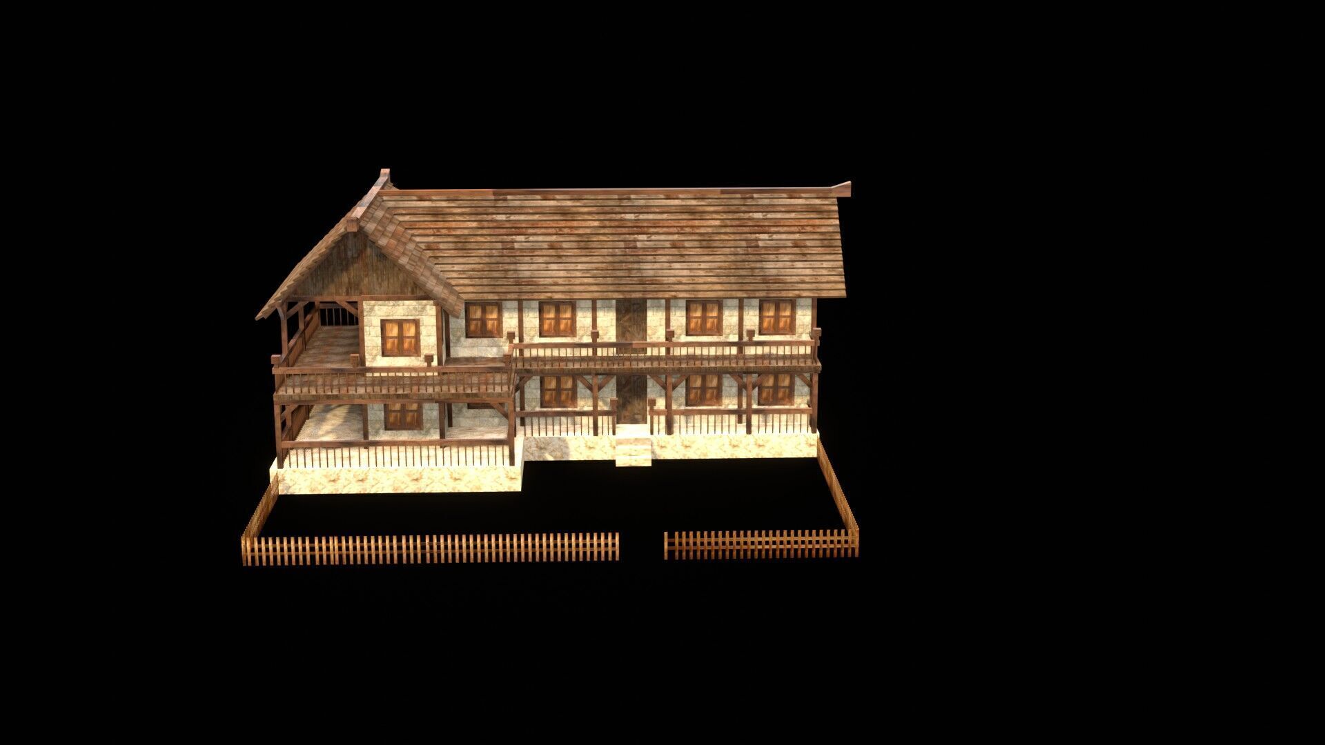 Medieval Blacksmith House 3D Asset Low-poly 3D model_17