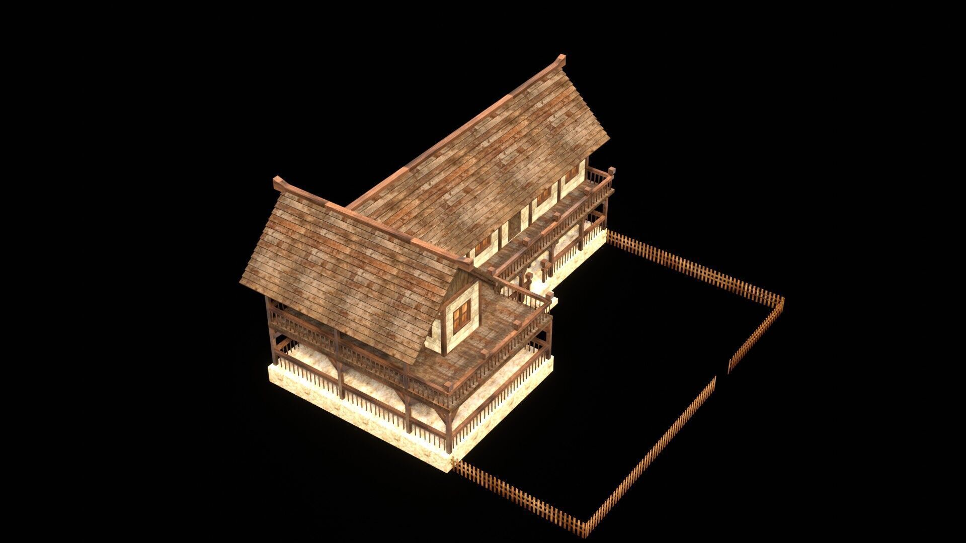 Medieval Blacksmith House 3D Asset Low-poly 3D model_18