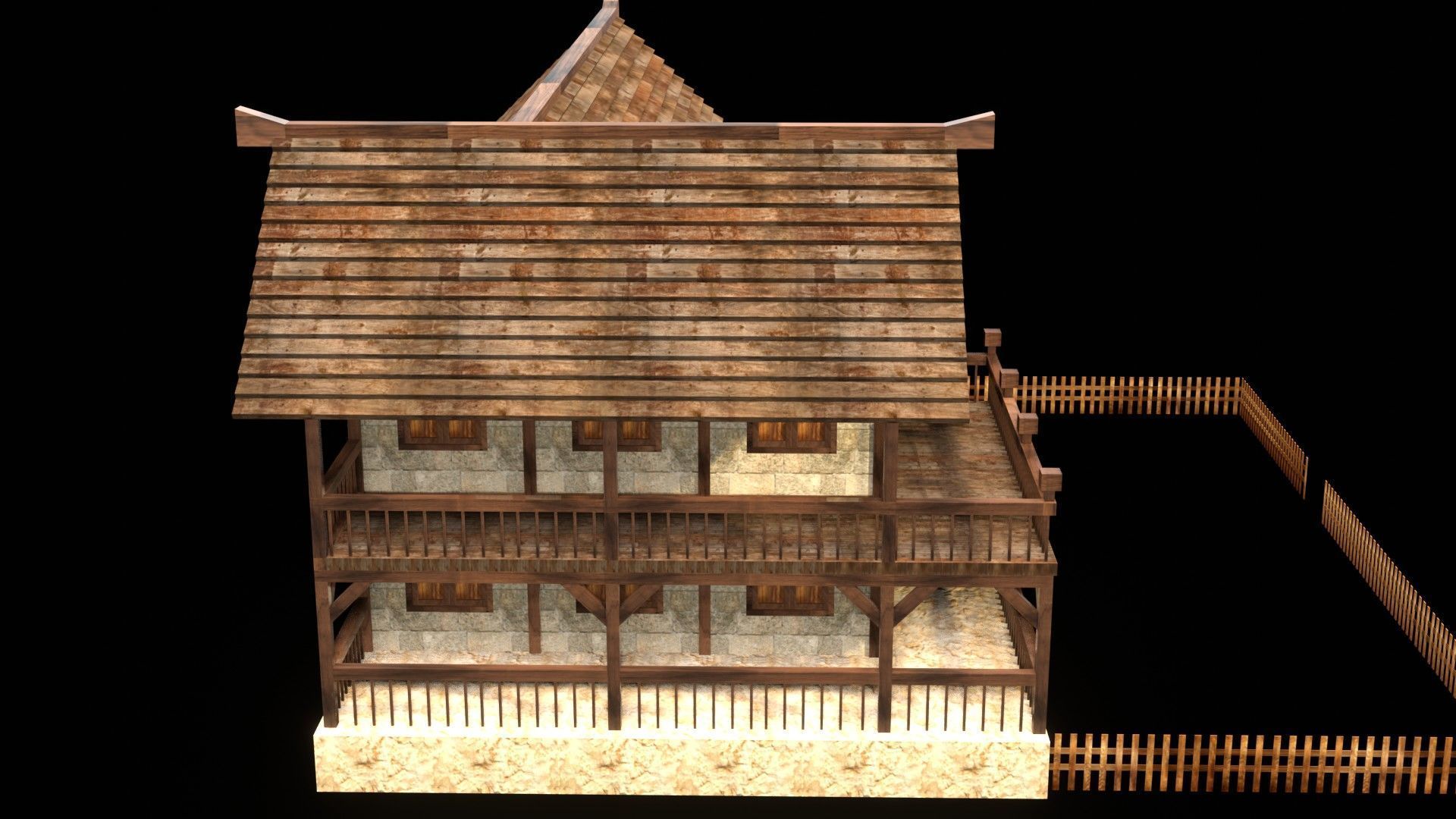 Medieval Blacksmith House 3D Asset Low-poly 3D model_6