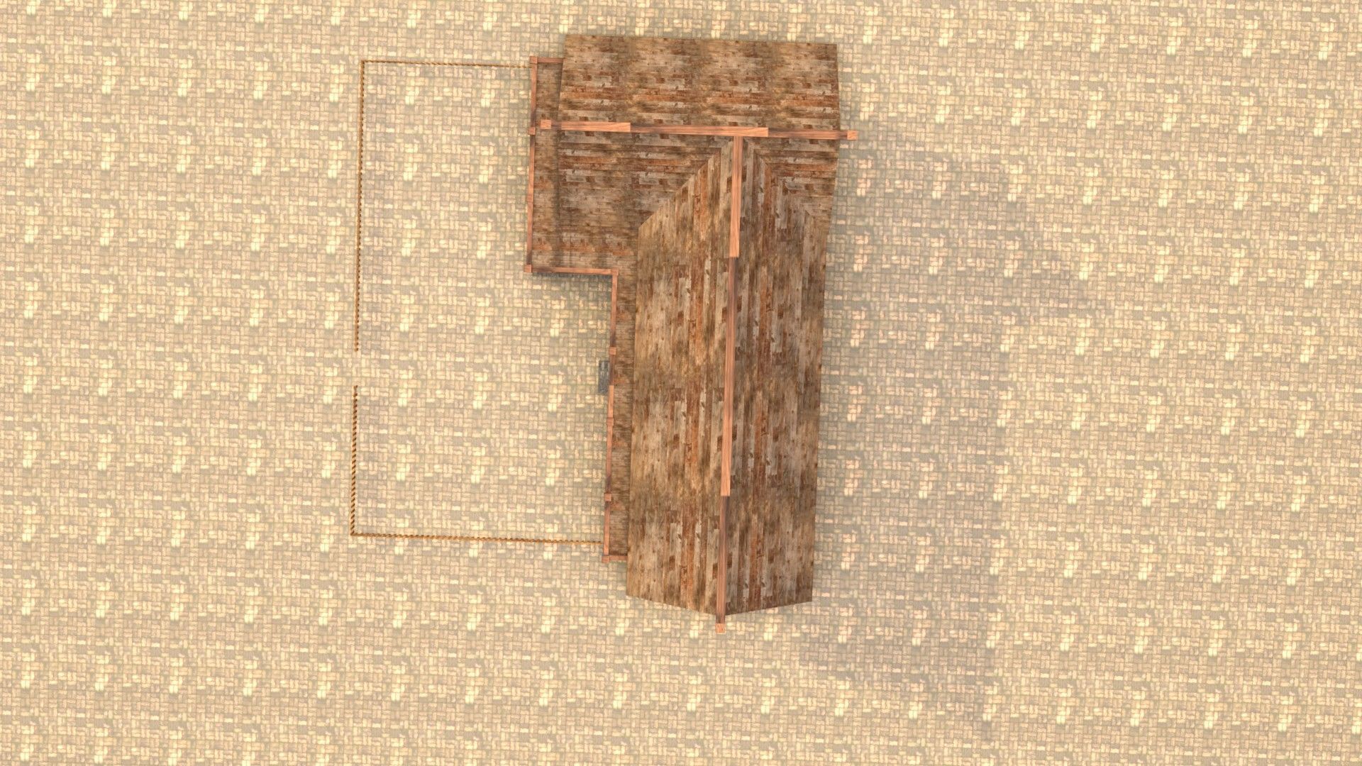 Low Poly Peasant House for Medieval Scenes Low-poly 3D model_14