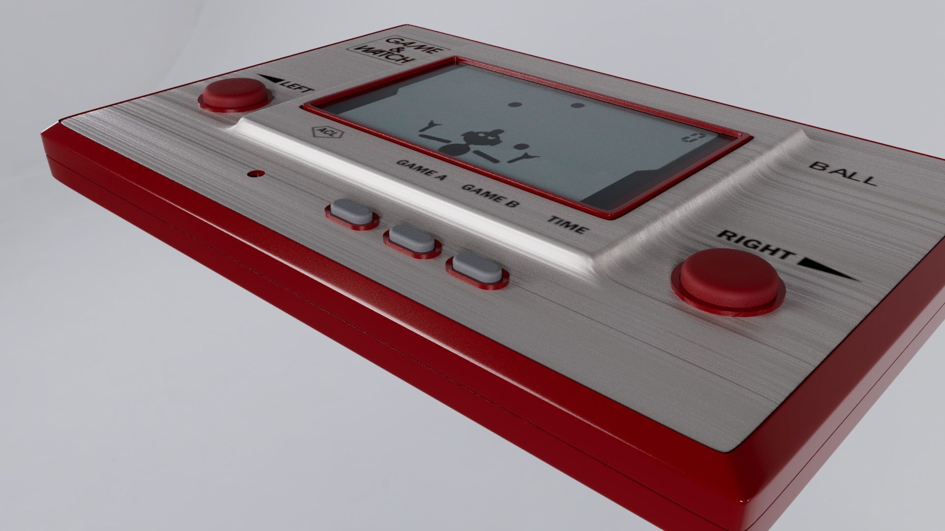 Nintendo Game and Watch first model Ball 3D model_4