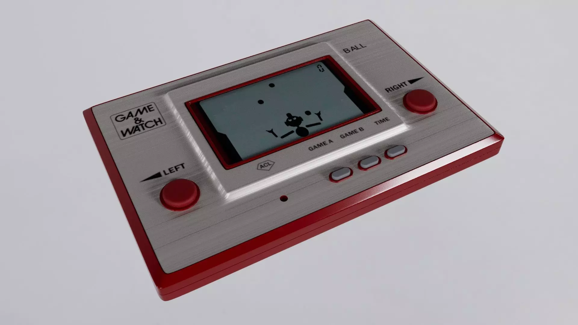 Nintendo Game and Watch first model Ball 3D model_0