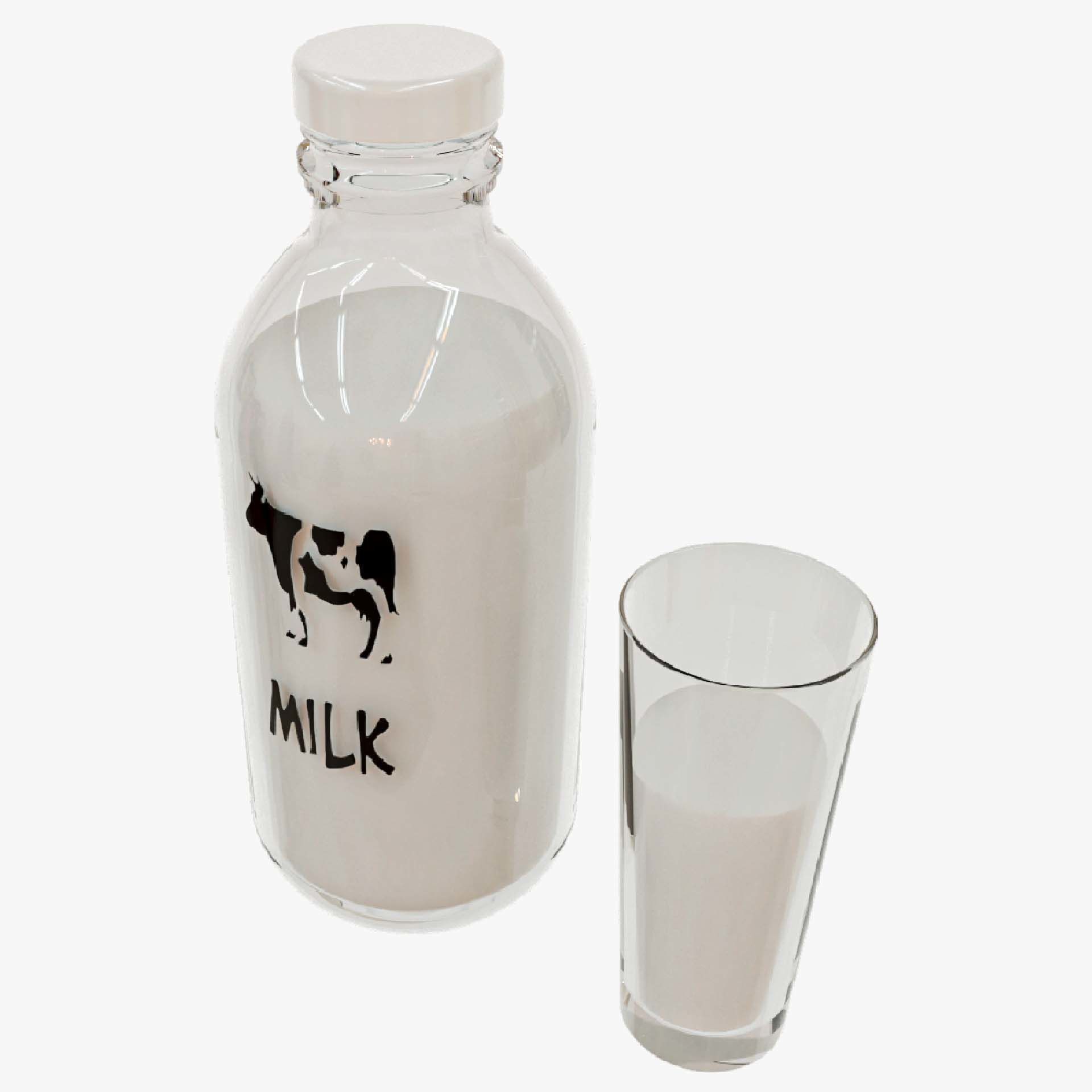 Milk bottle 3D model_5