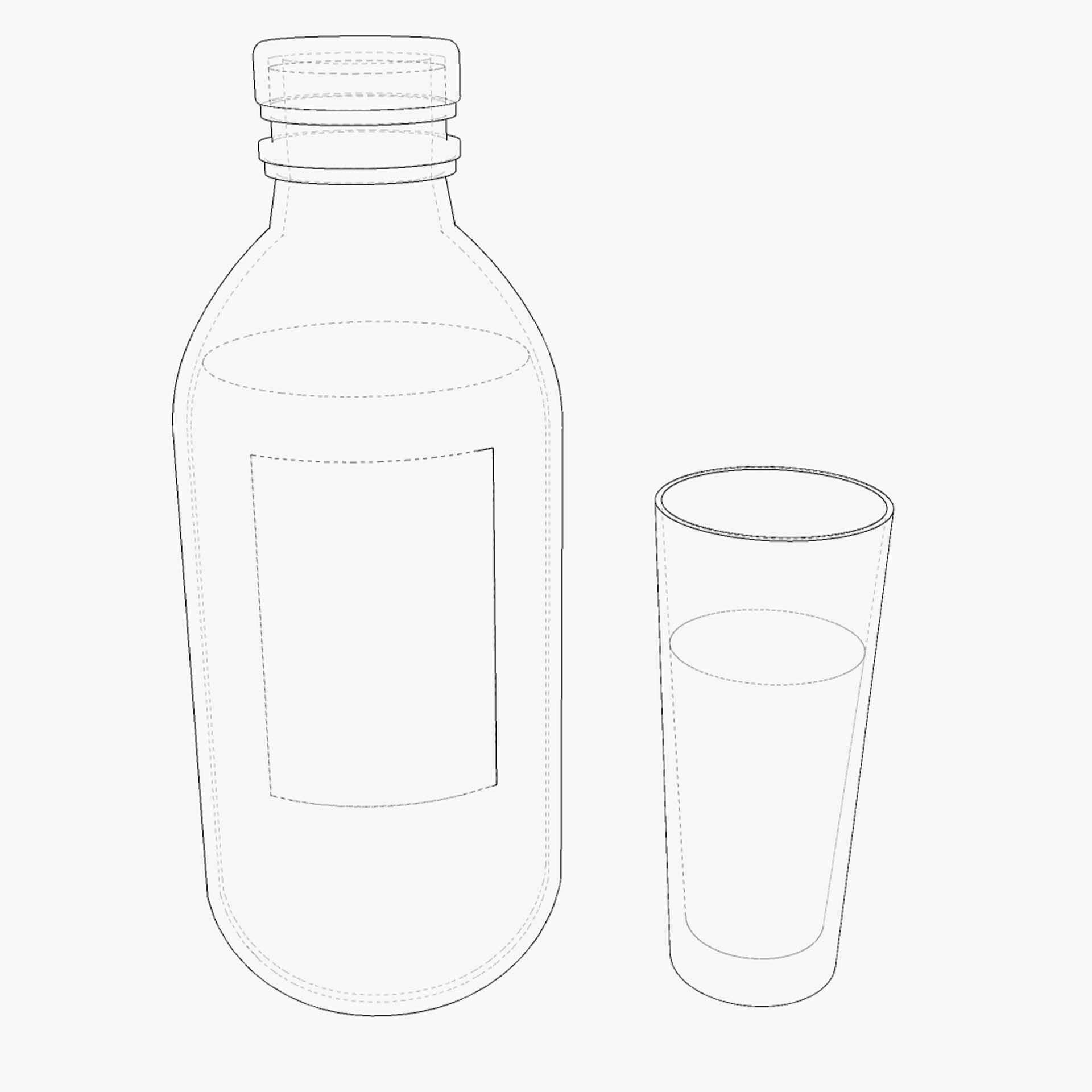 Milk bottle 3D model_7