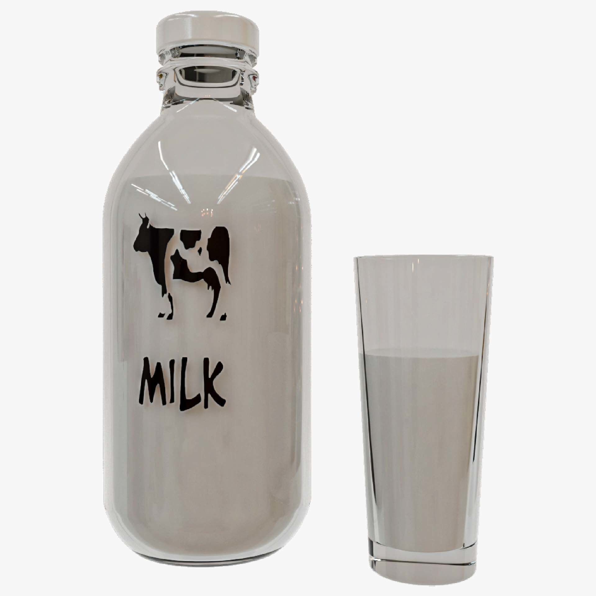 Milk bottle 3D model_6