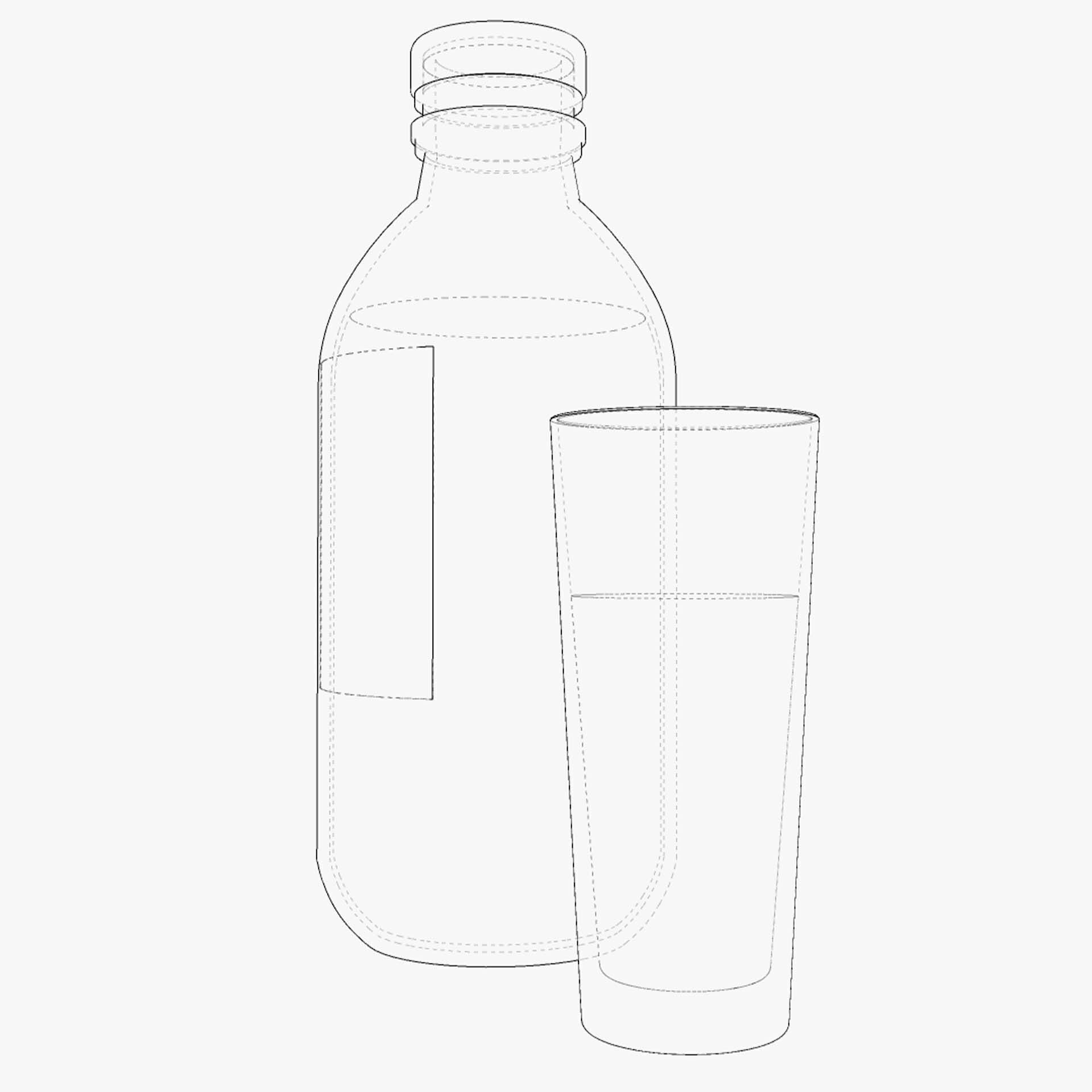 Milk bottle 3D model_9