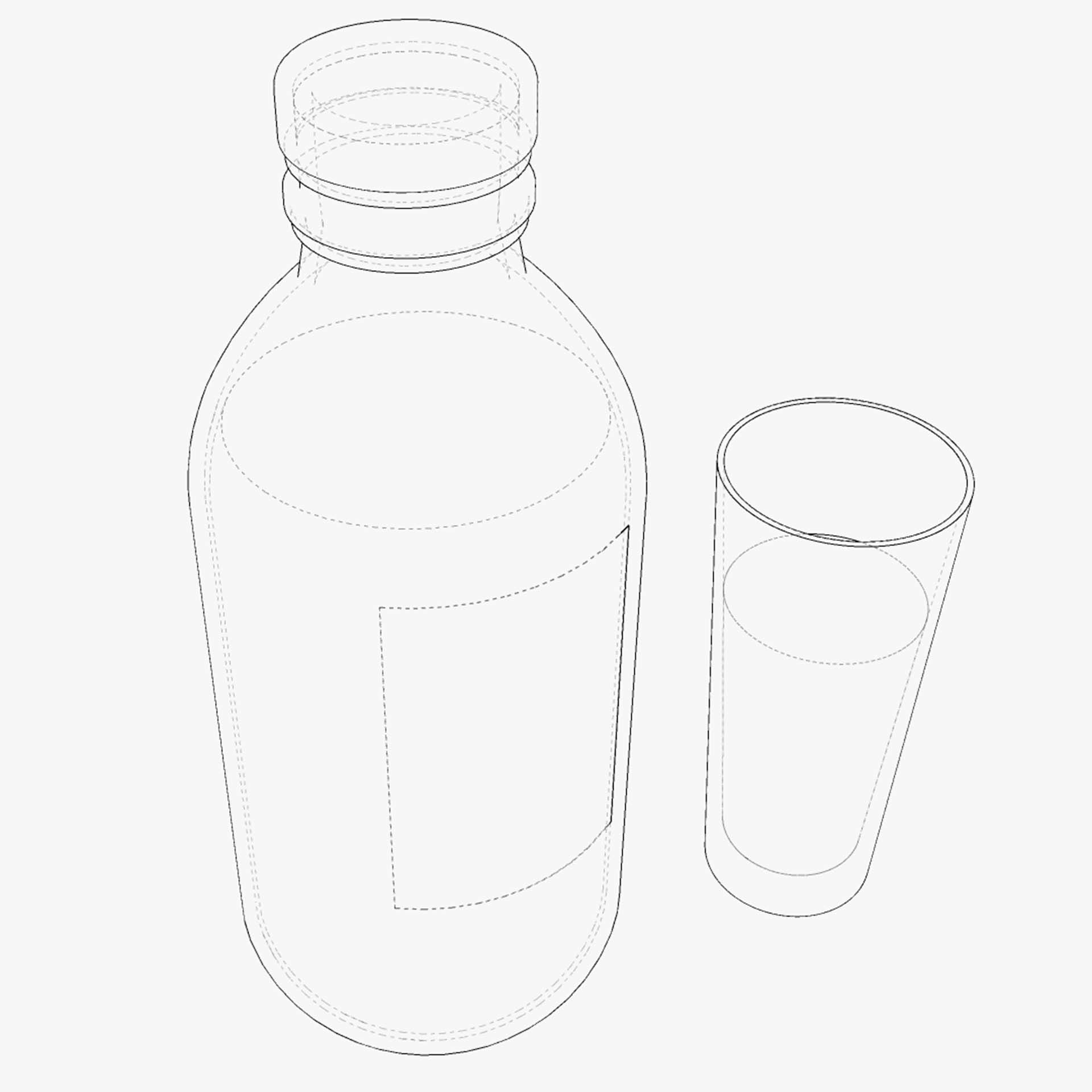 Milk bottle 3D model_8