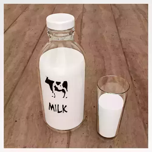  Milk bottle 3D model