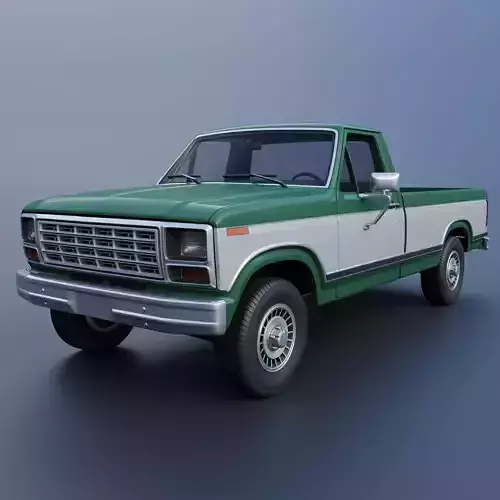 Pickup Truck F-150 Long Bed 1980 3D print model