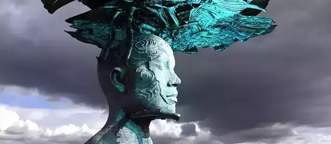 Ancient Crystal Sci fi tower mushroom 2