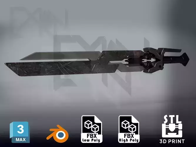 Transformers Prime Star Saber - Game-Ready - 3D-Printable