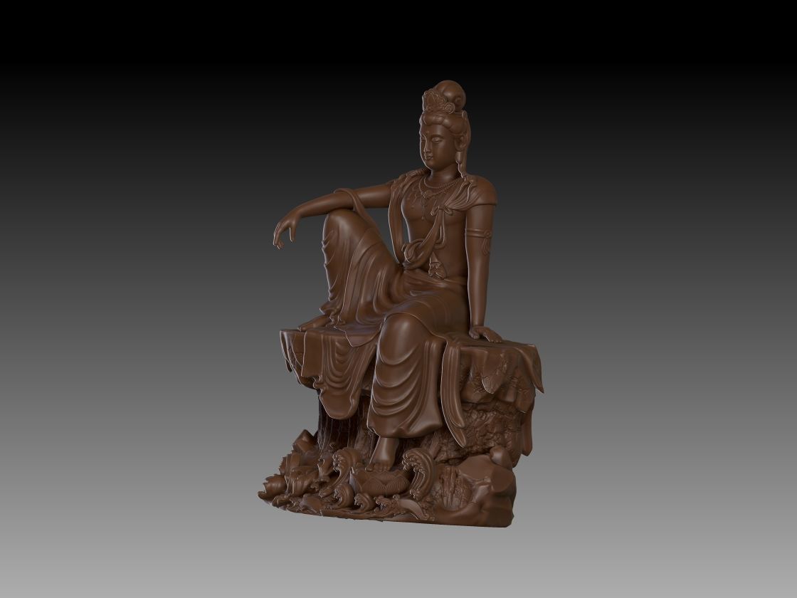 Bodhisattva Guan Yin 3D print model_3