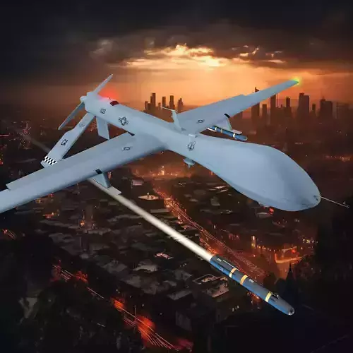 US Drone Militar Predator Mq-1B 3D model