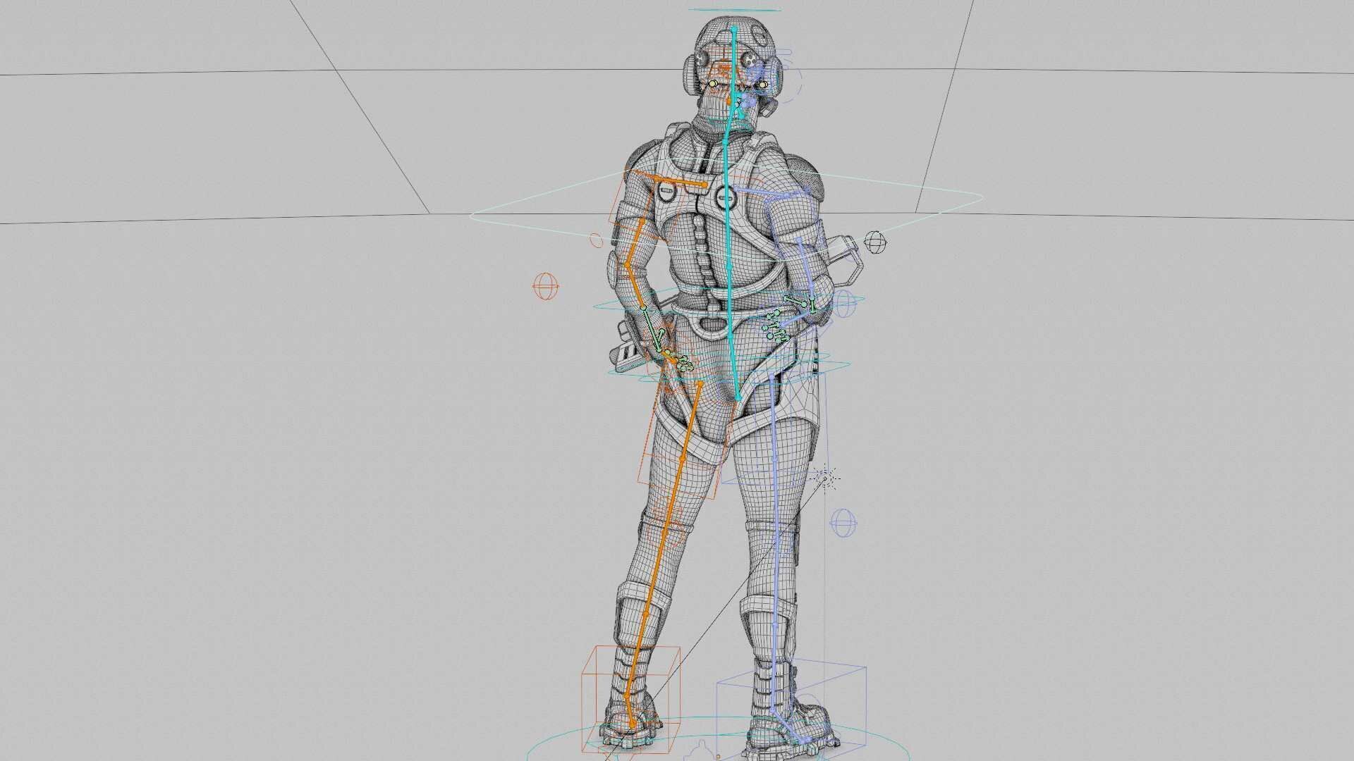 MECHA SOLDIER-O  Rigged for Unreal Engine - Unity - MIXAMO  3D model_41