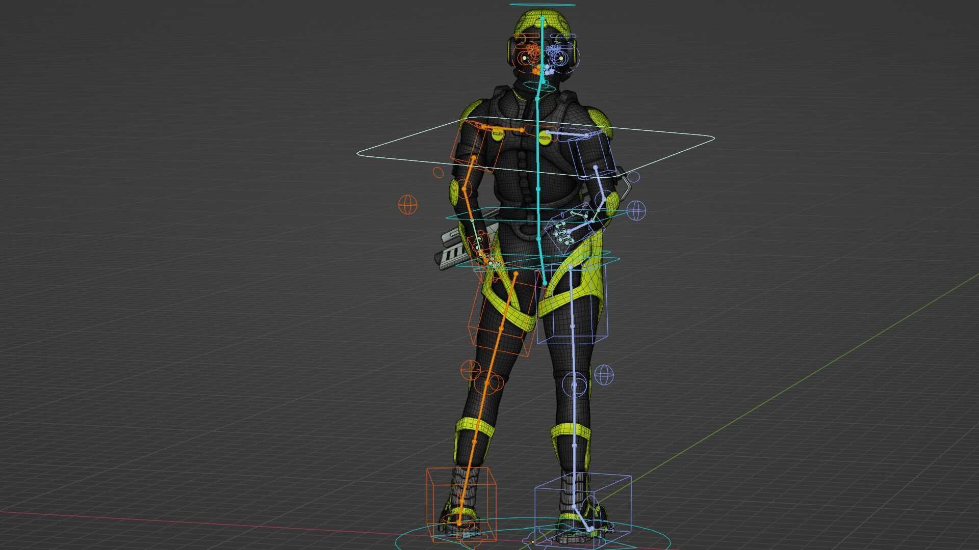 MECHA SOLDIER-O  Rigged for Unreal Engine - Unity - MIXAMO  3D model_38