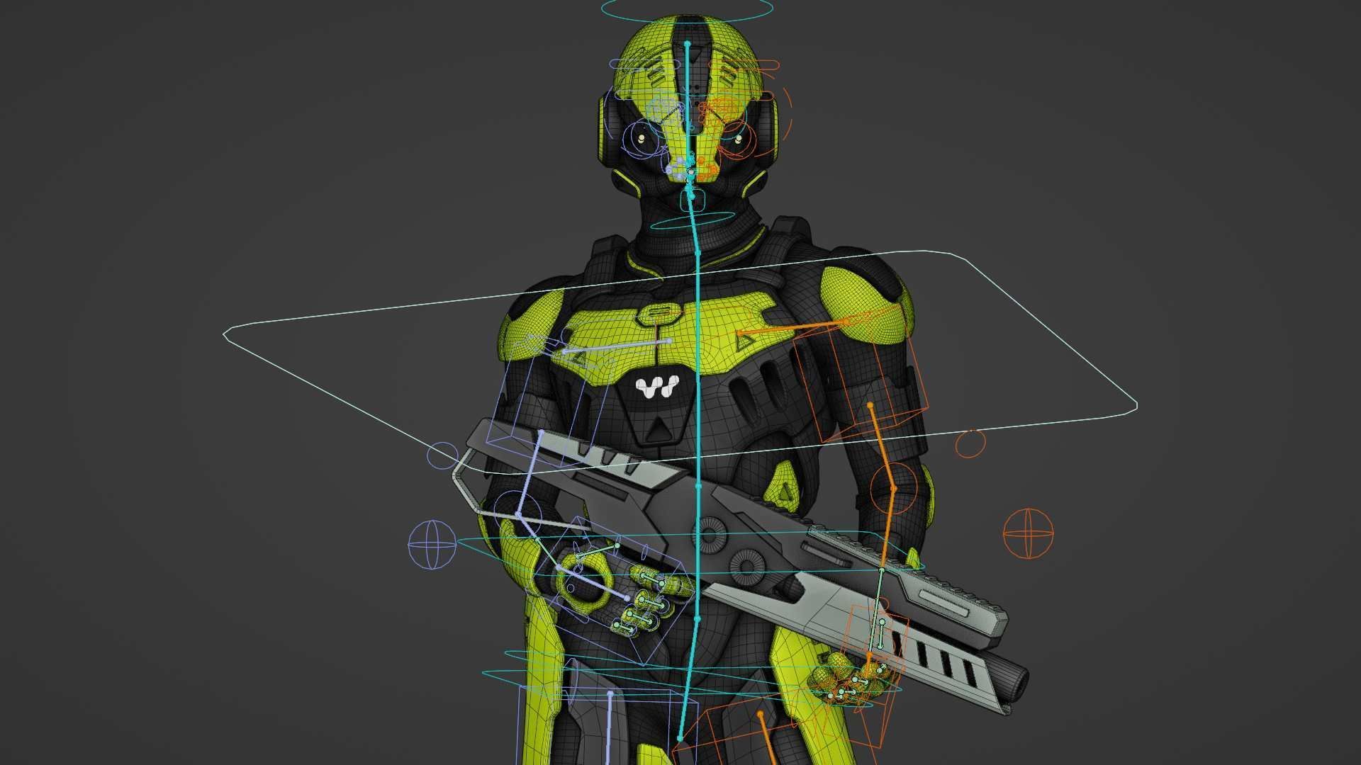 MECHA SOLDIER-O  Rigged for Unreal Engine - Unity - MIXAMO  3D model_39