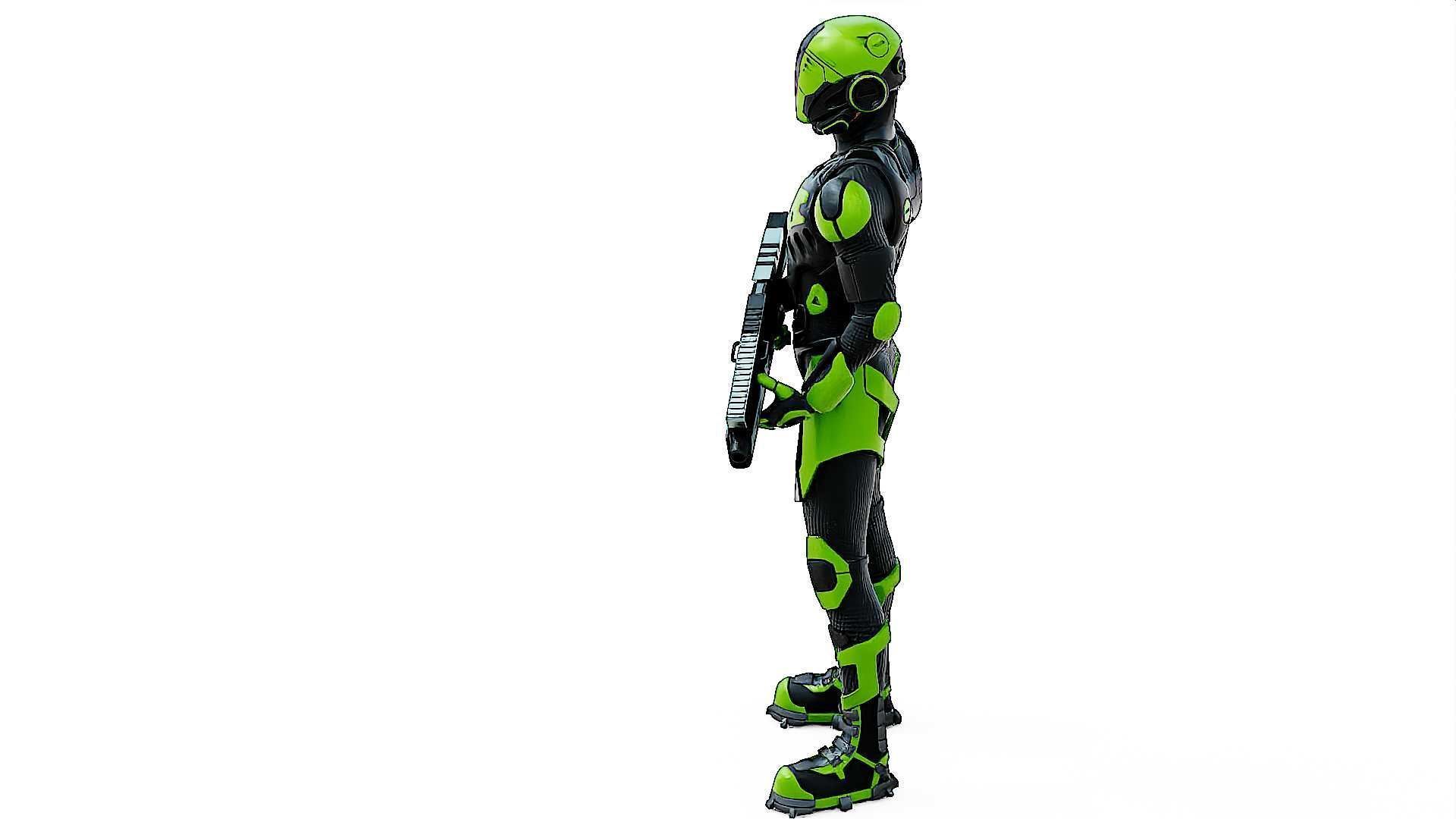 MECHA SOLDIER-O  Rigged for Unreal Engine - Unity - MIXAMO  3D model_19