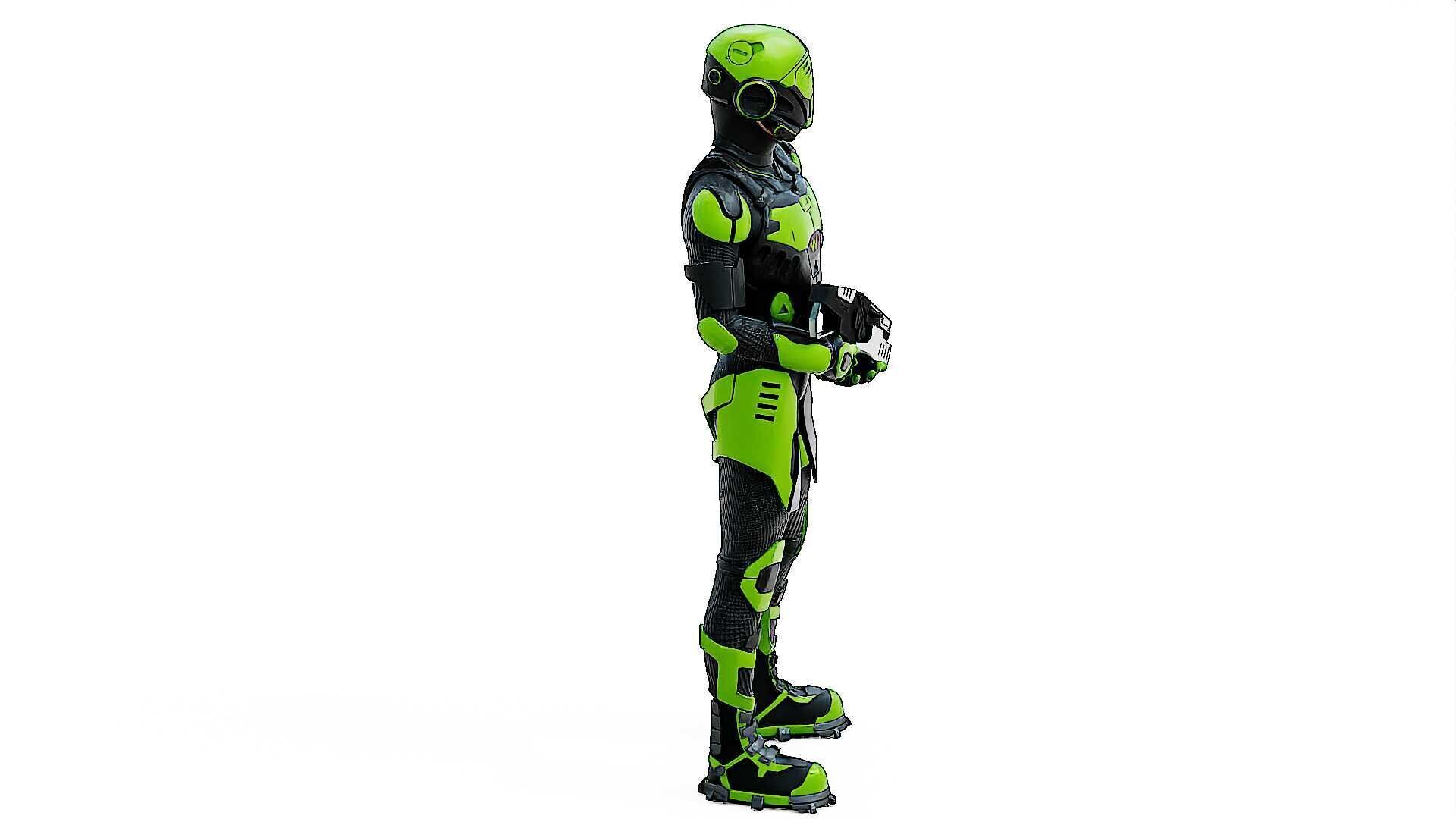 MECHA SOLDIER-O  Rigged for Unreal Engine - Unity - MIXAMO  3D model_8