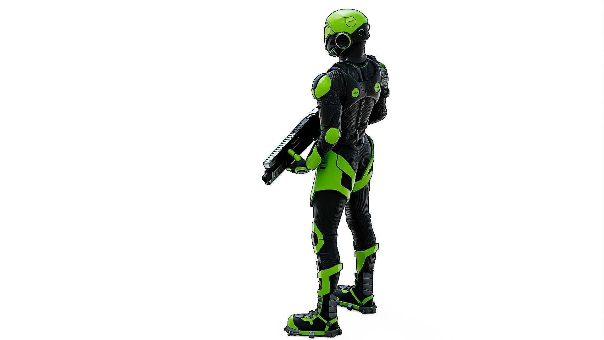 MECHA SOLDIER-O  Rigged for Unreal Engine - Unity - MIXAMO  3D model_17