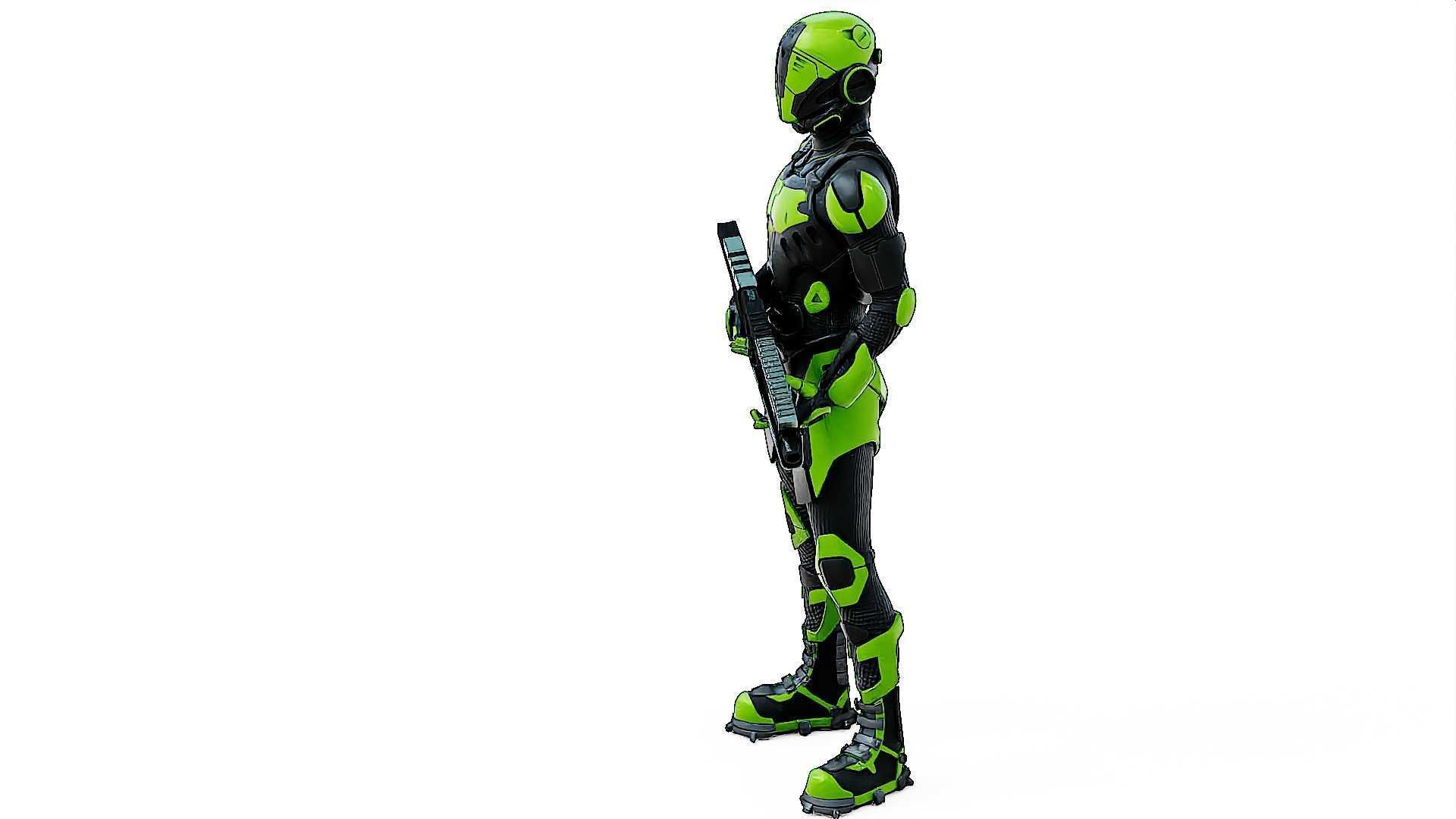 MECHA SOLDIER-O  Rigged for Unreal Engine - Unity - MIXAMO  3D model_20