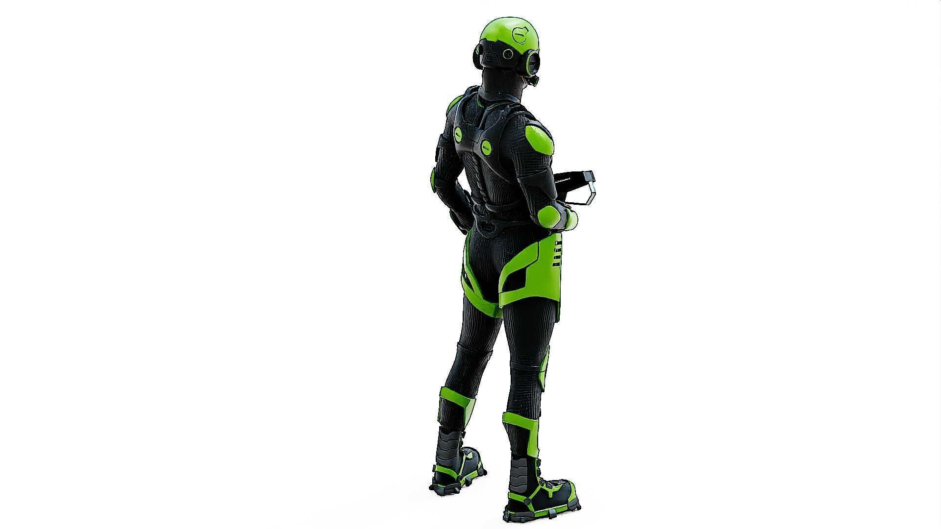 MECHA SOLDIER-O  Rigged for Unreal Engine - Unity - MIXAMO  3D model_11