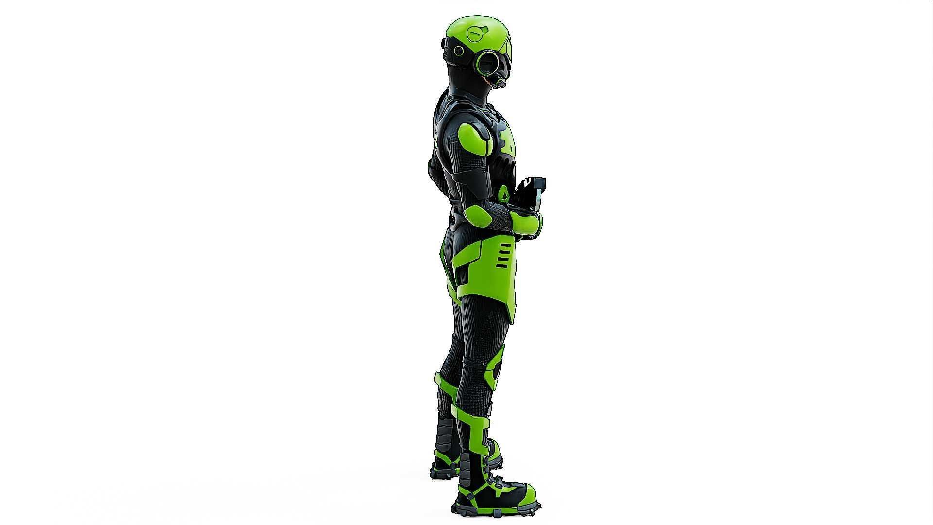 MECHA SOLDIER-O  Rigged for Unreal Engine - Unity - MIXAMO  3D model_9